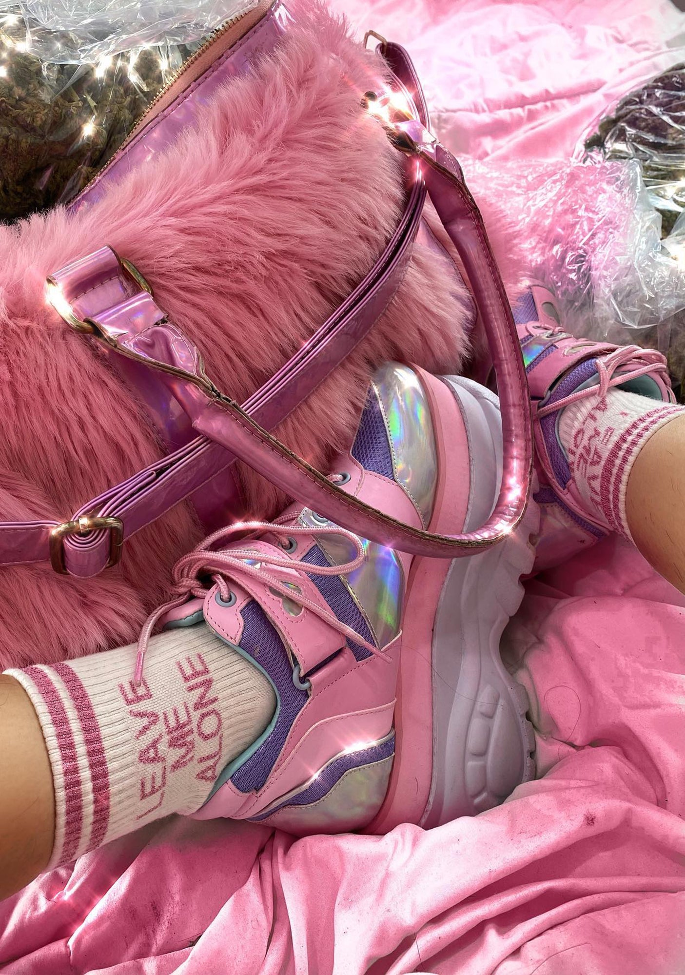 Fairywalker Platform Sneakers - Holographic