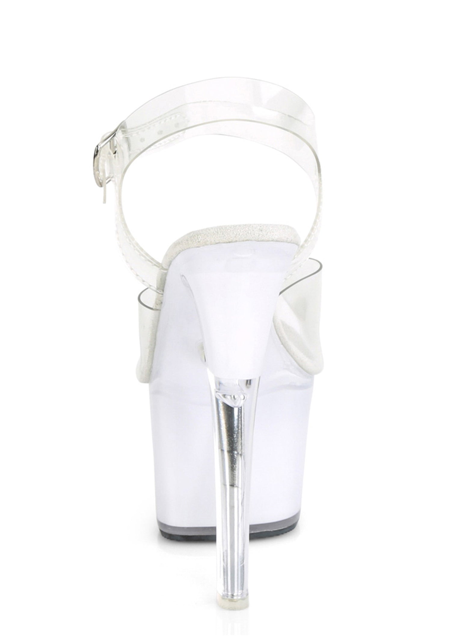 Discolite-708 Platform Ankle Strap LED Illuminated Sandals-Clear