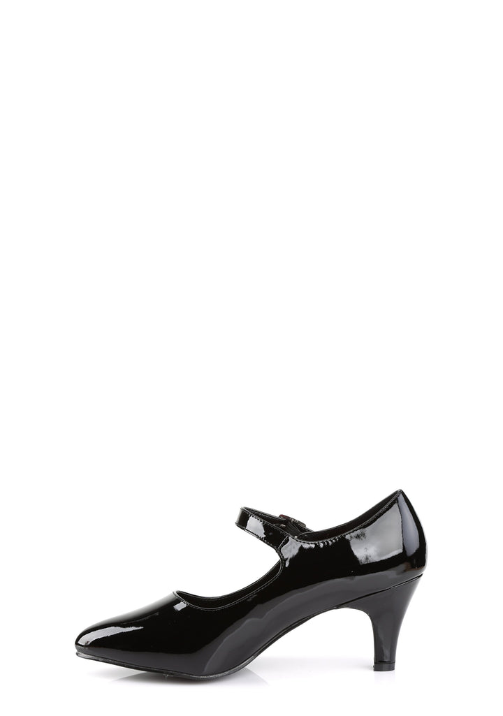 Divine-440 D'Orsay Mary Jane Pumps-Black