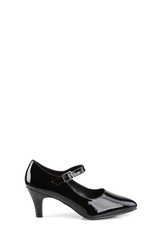Divine-440 D'Orsay Mary Jane Pumps-Black