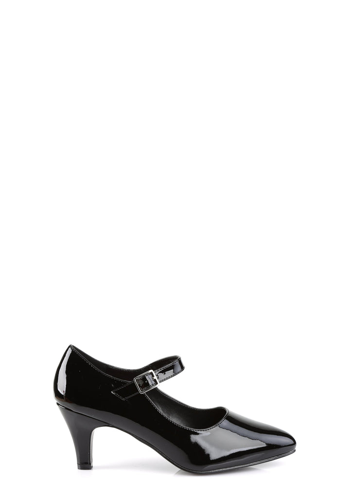 Divine-440 D'Orsay Mary Jane Pumps-Black