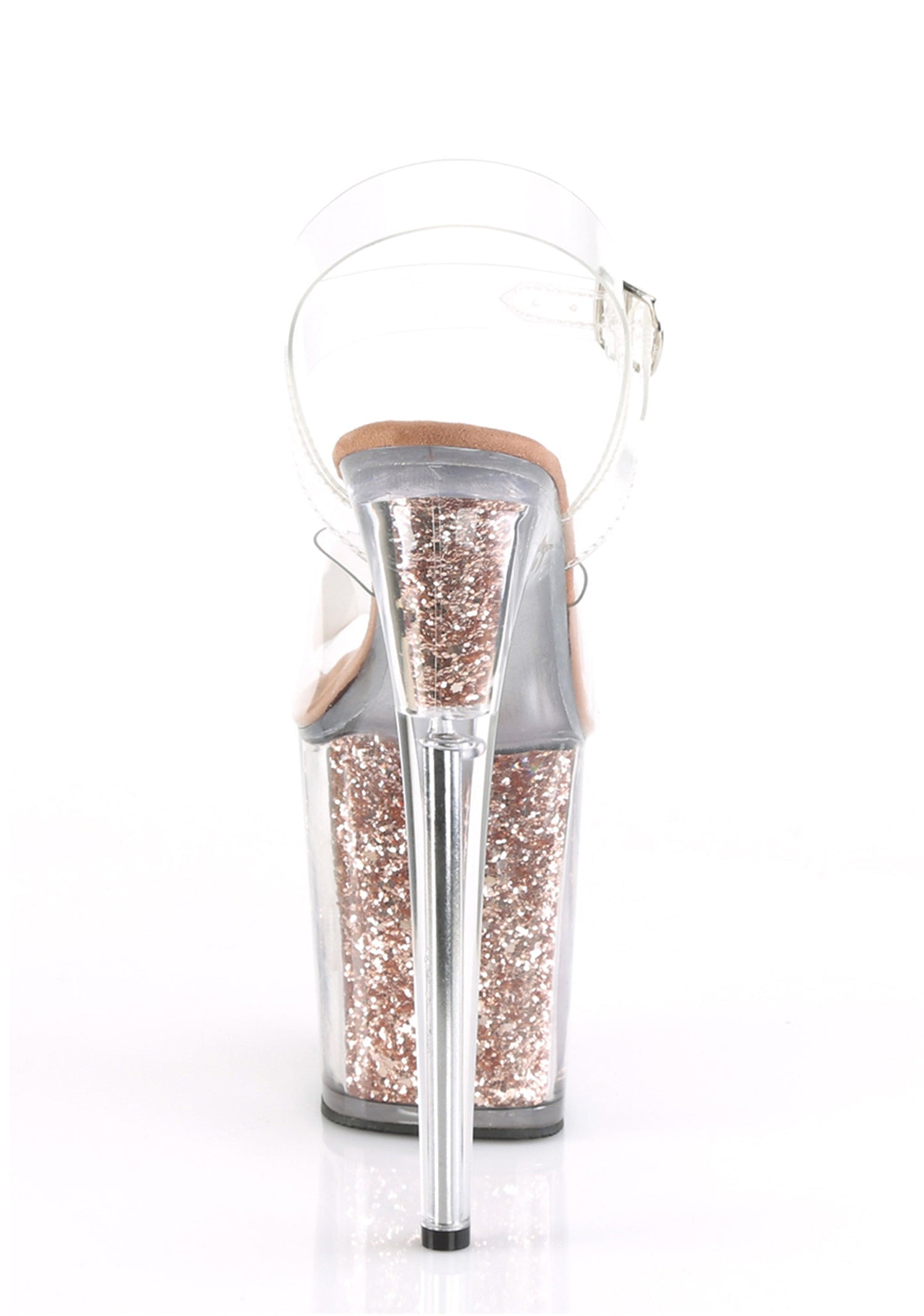 Flamingo-808G Platform Ankle Strap Sandals-Rose Gold
