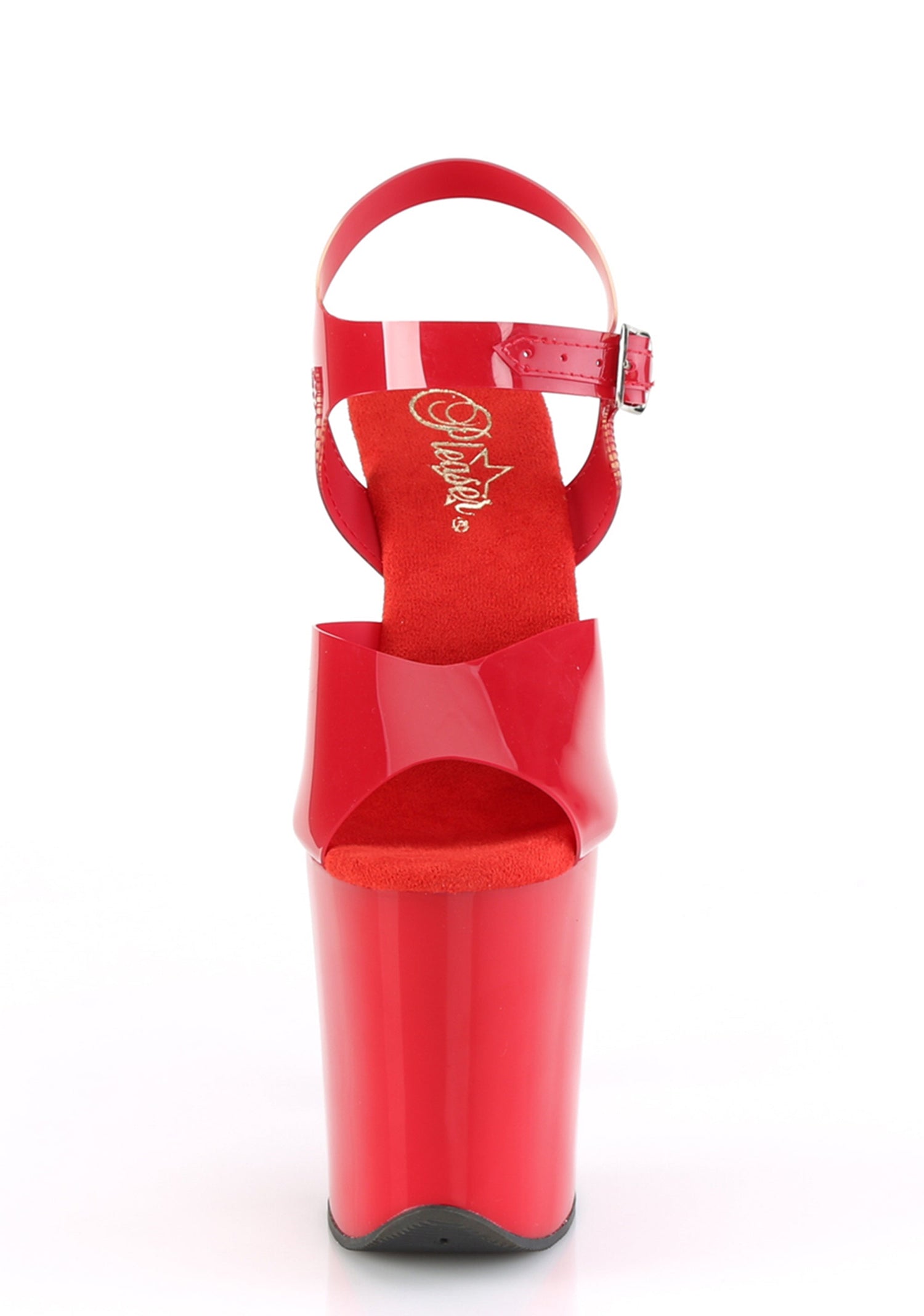 Flamingo-808 Platform Ankle Straps Sandals-Red