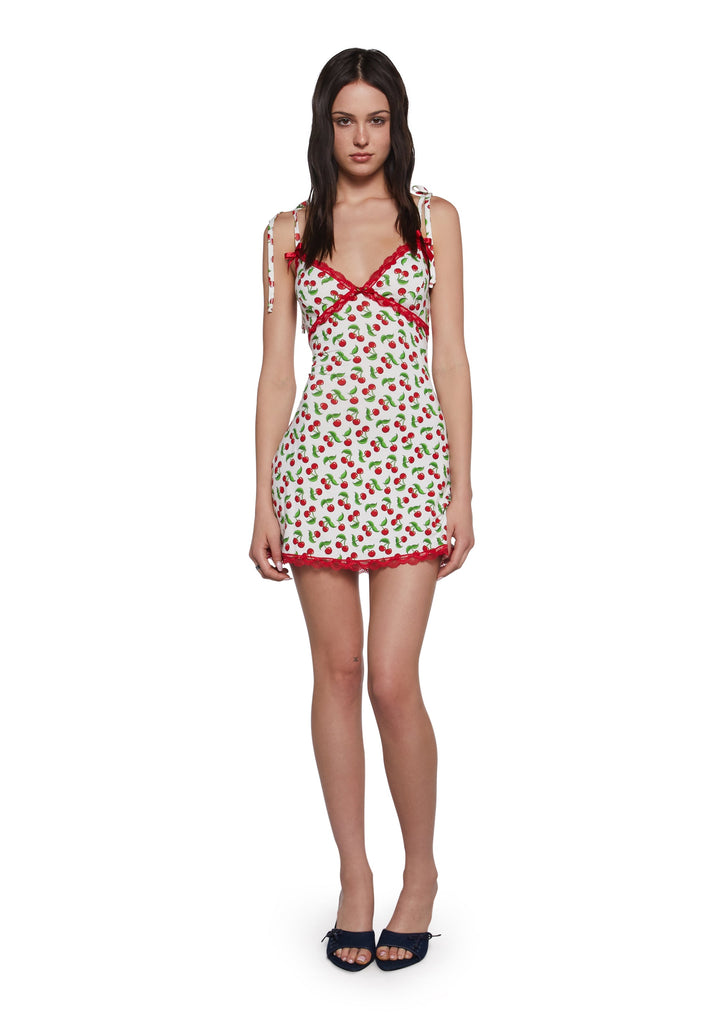 Sweet Sunset Mini Dress - Red