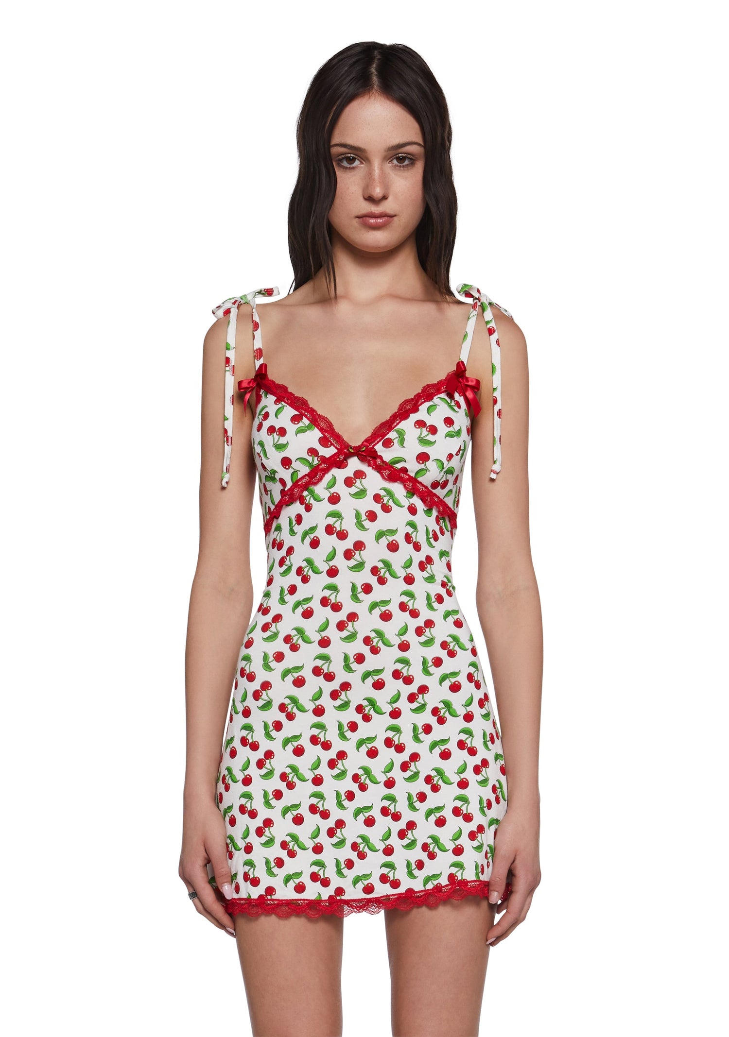 Sweet Sunset Mini Dress - Red