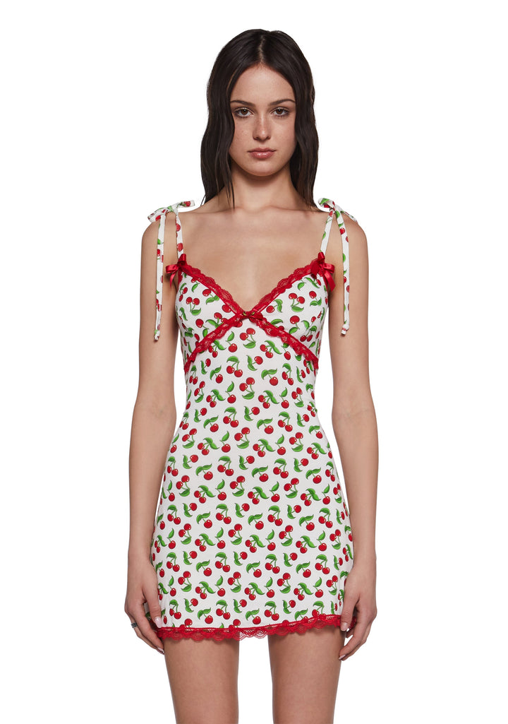 Sweet Sunset Mini Dress - Red