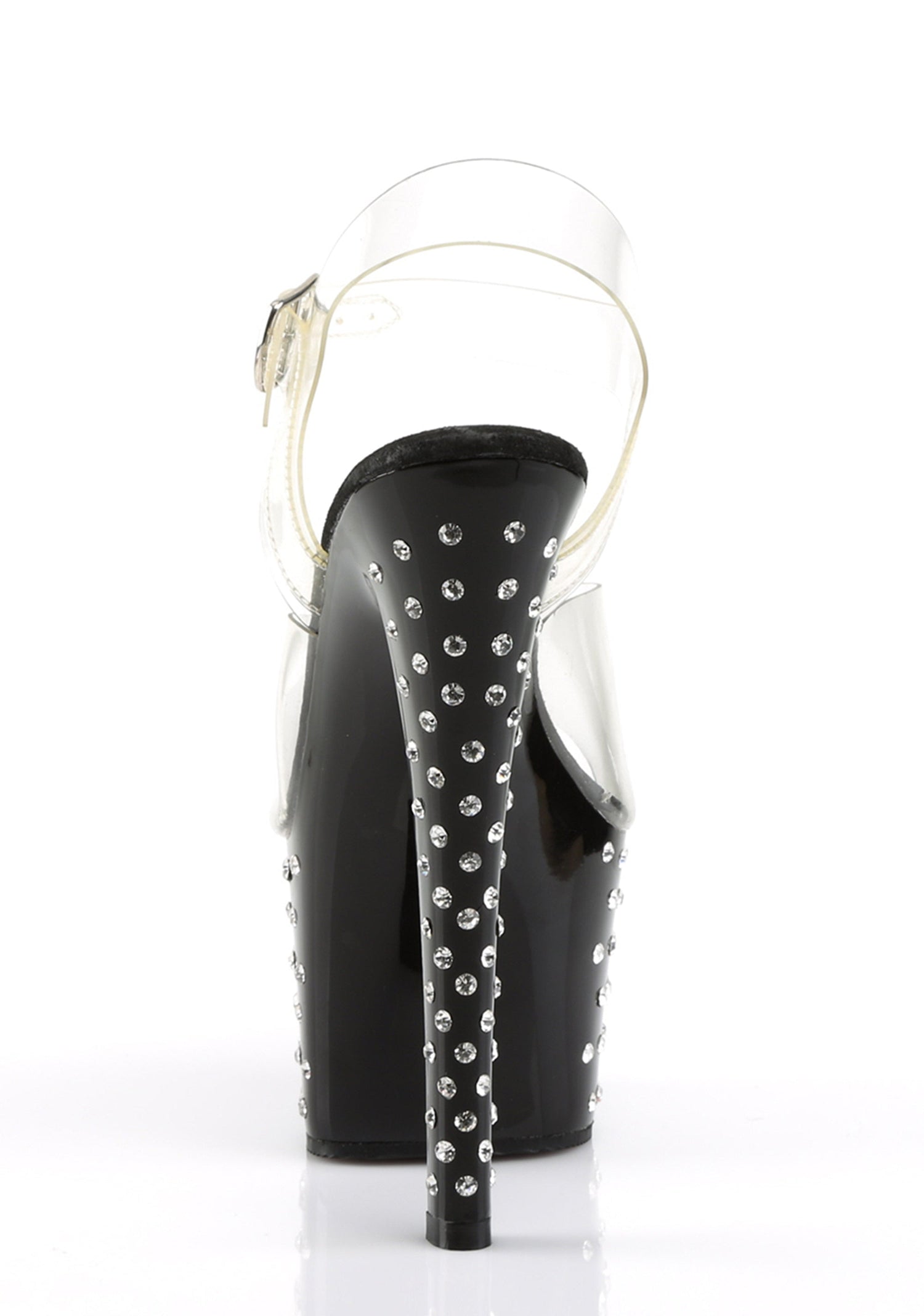 Stardust-708 Platform Ankle Strap Sandals-Black