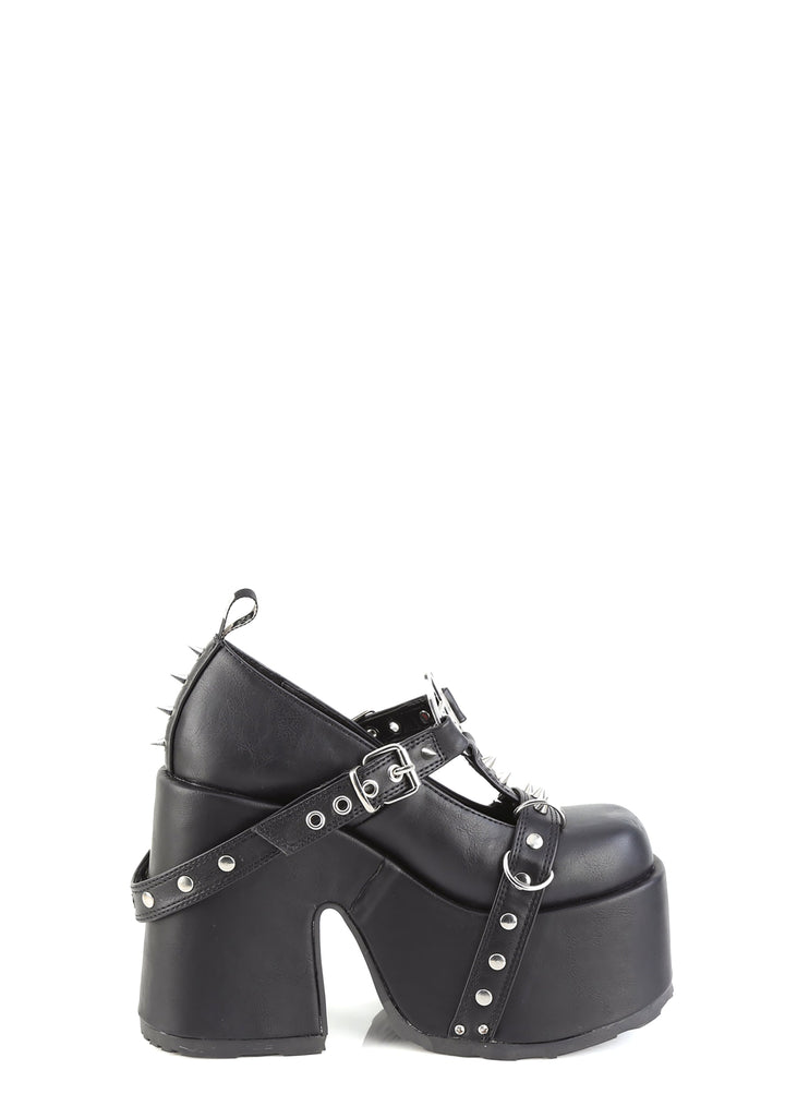 Camel-33 Platform Mary Janes
