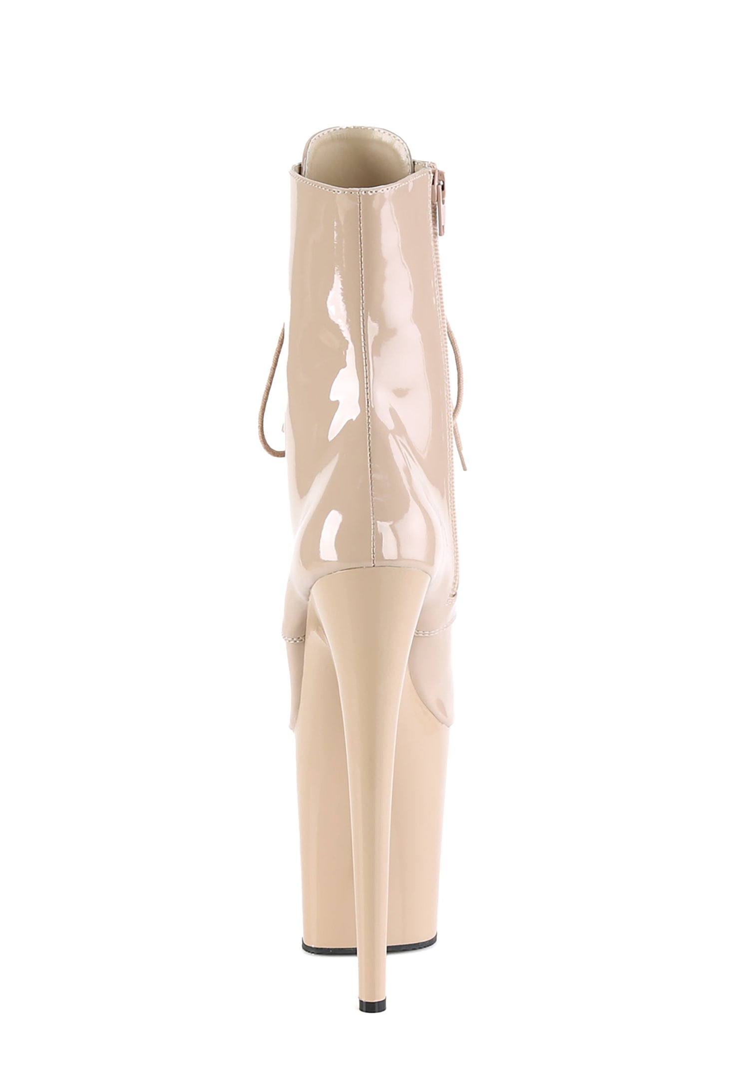 Flamingo-1020 Platform Ankle Boots-Nude