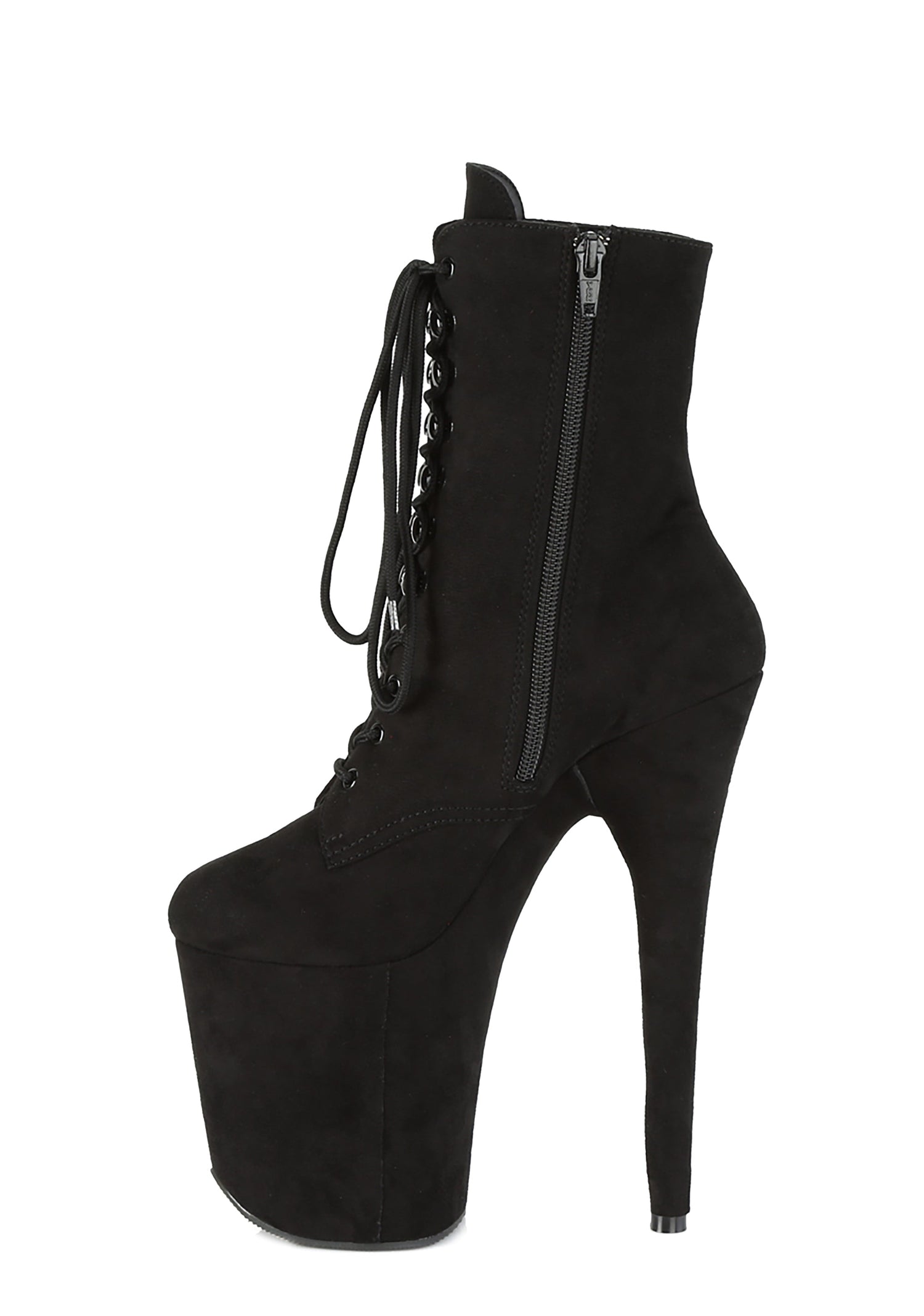 Flamingo-1020FS Platform Ankle Boots-Black