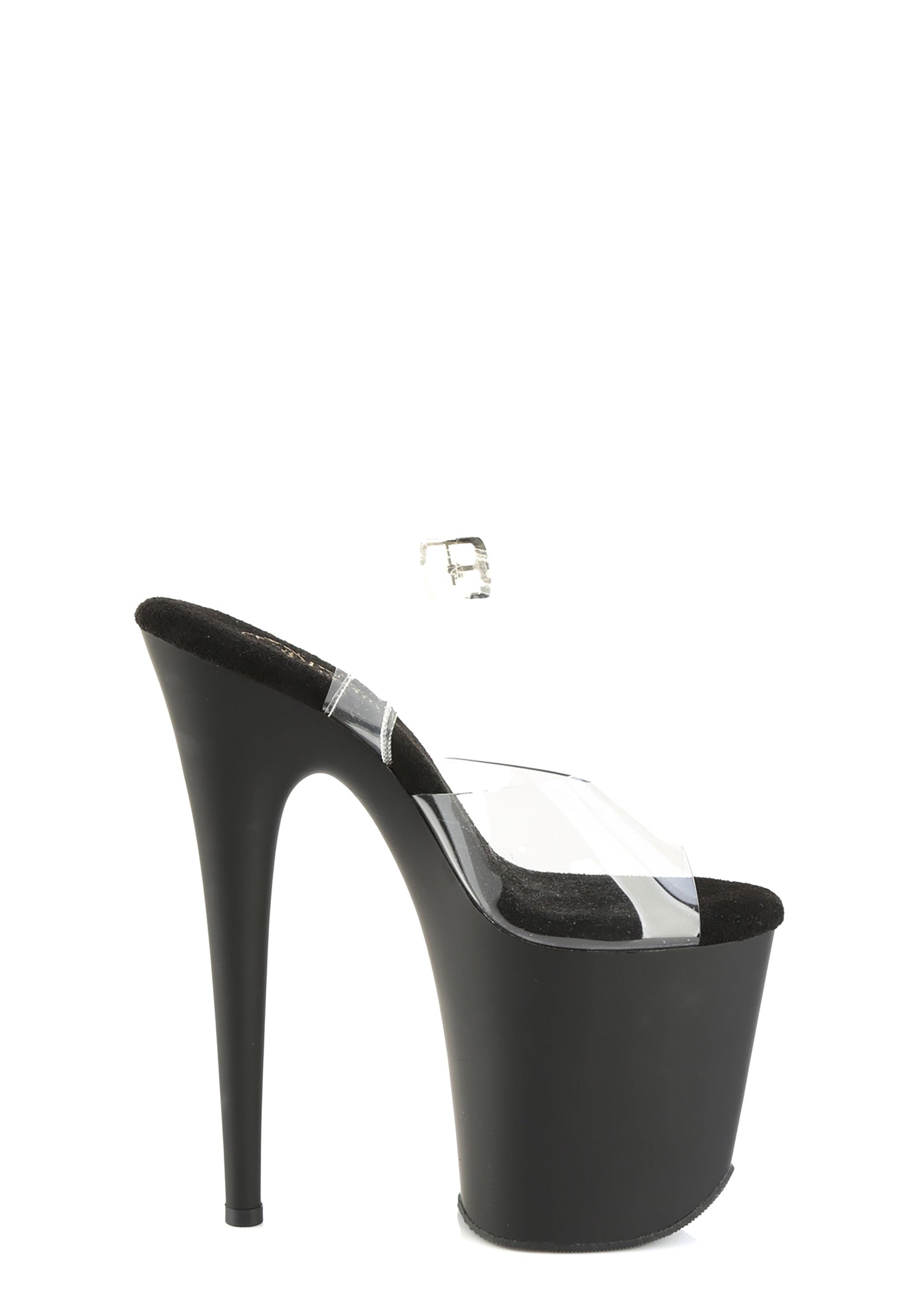 Flamingo-808 Platform Ankle Strap Sandals-Black Matte
