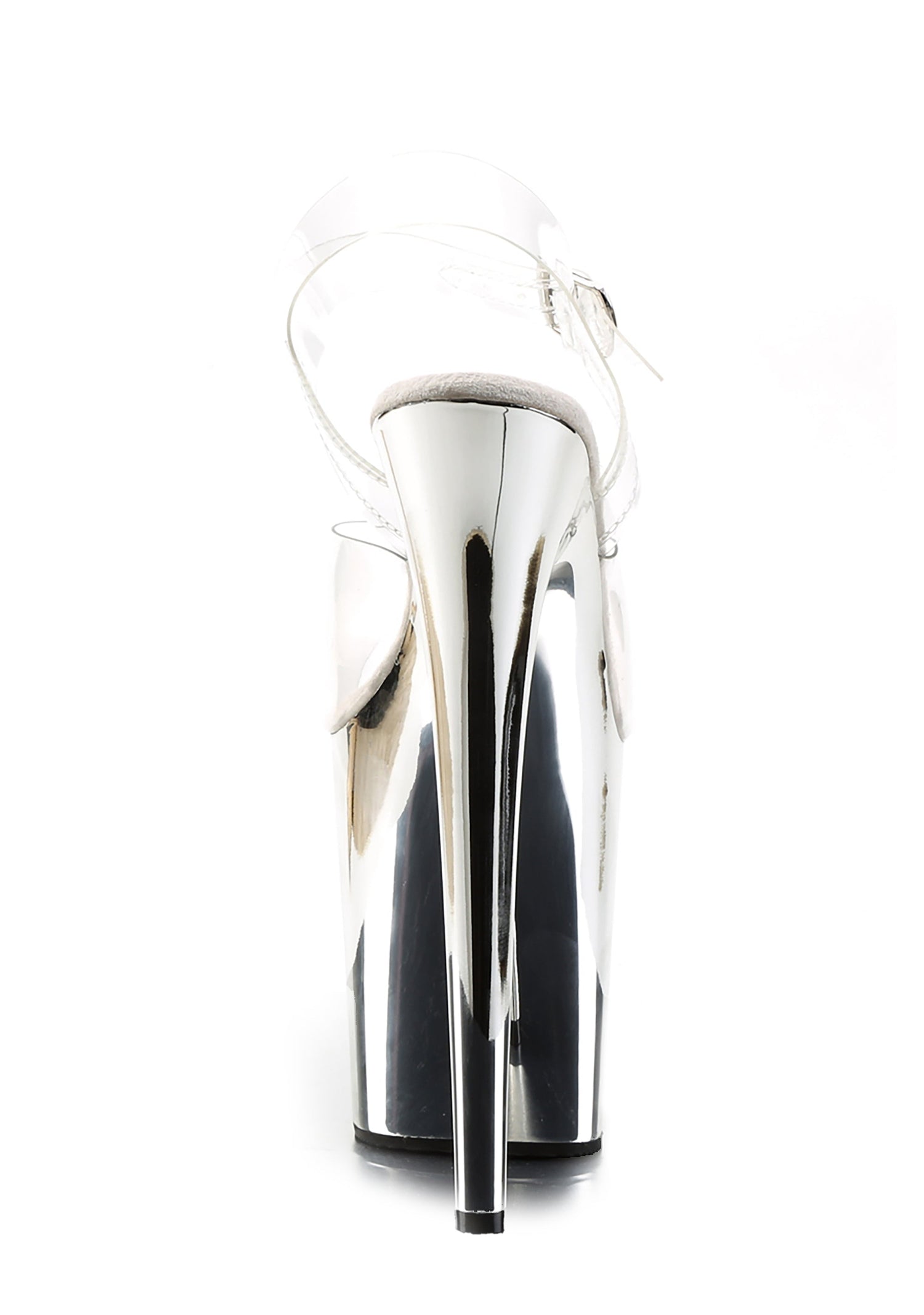 Flamingo-808 Platform Ankle Strap Sandals-Silver Chrome