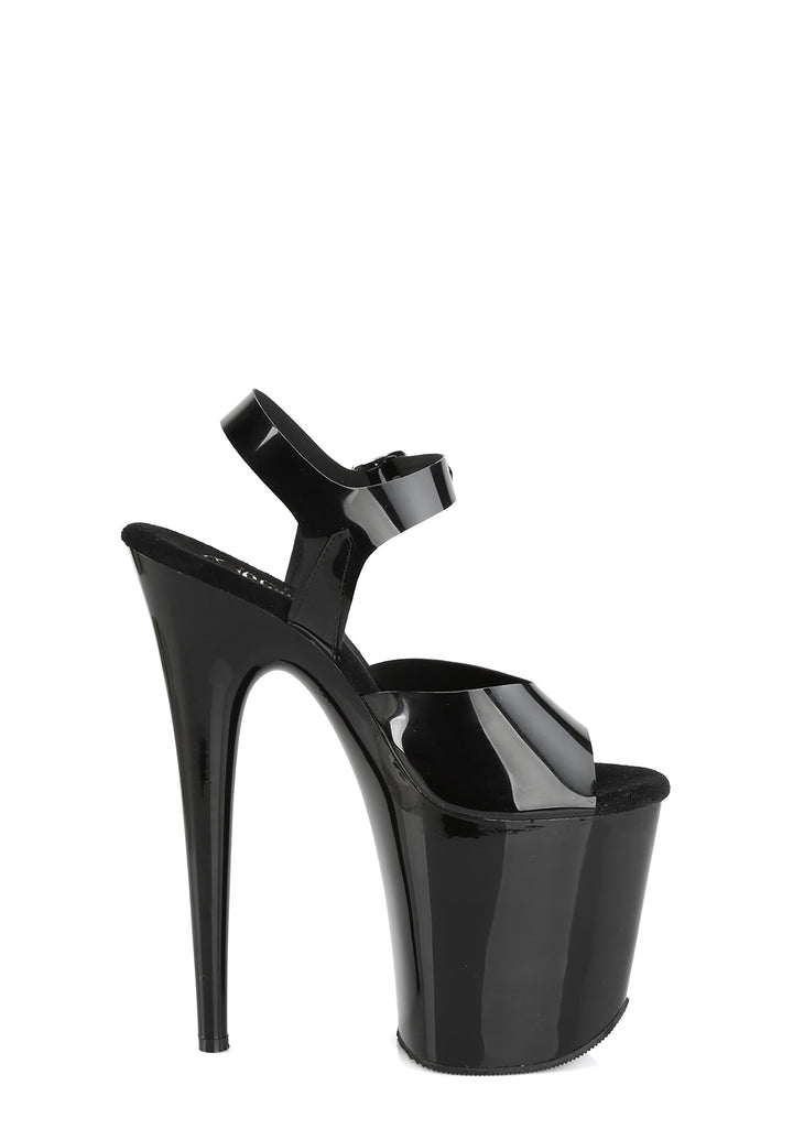 Flamingo-808 Platform Ankle Straps Sandals-Black