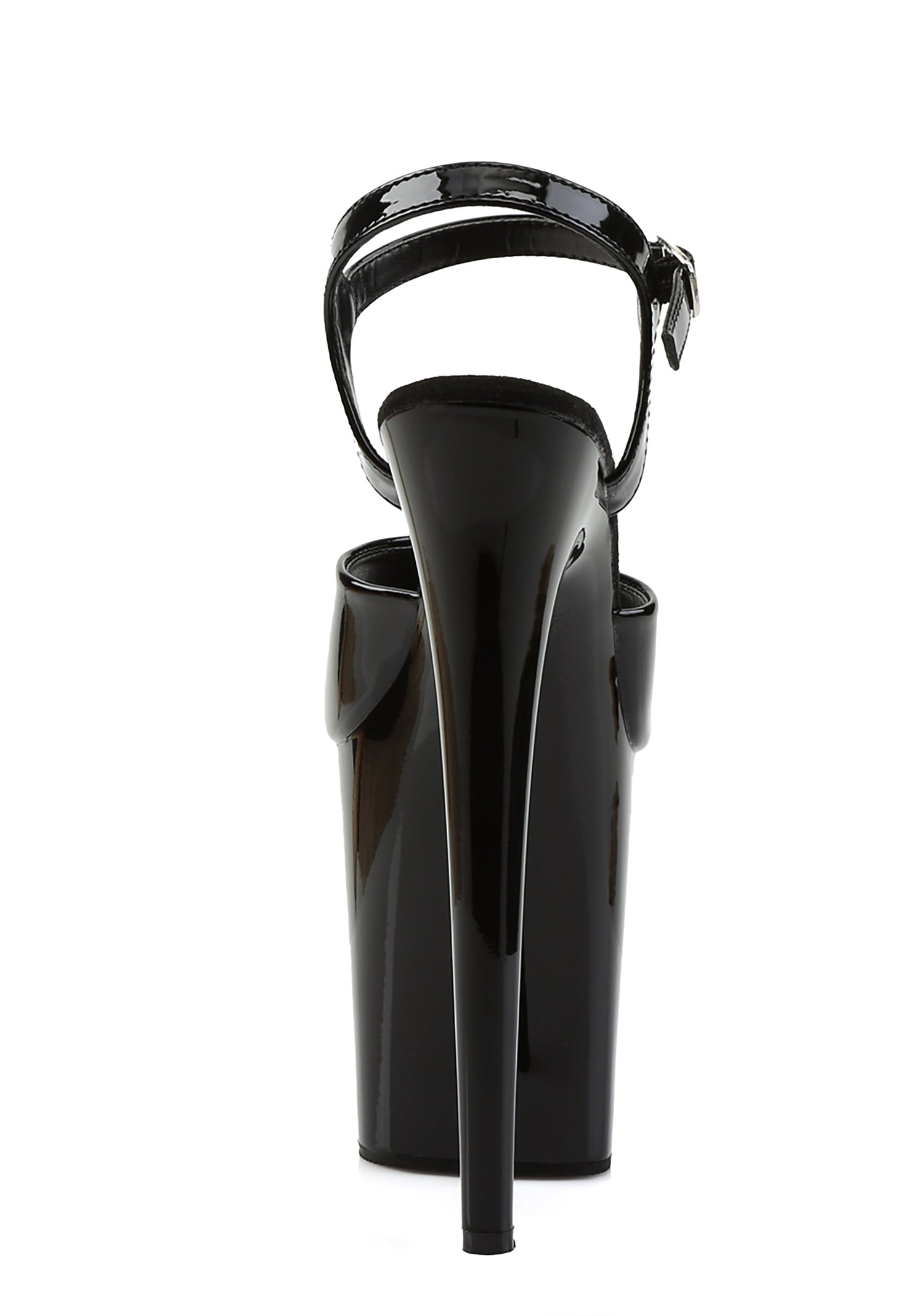 Flamingo-809 Platform Ankle Strap Sandals-Black
