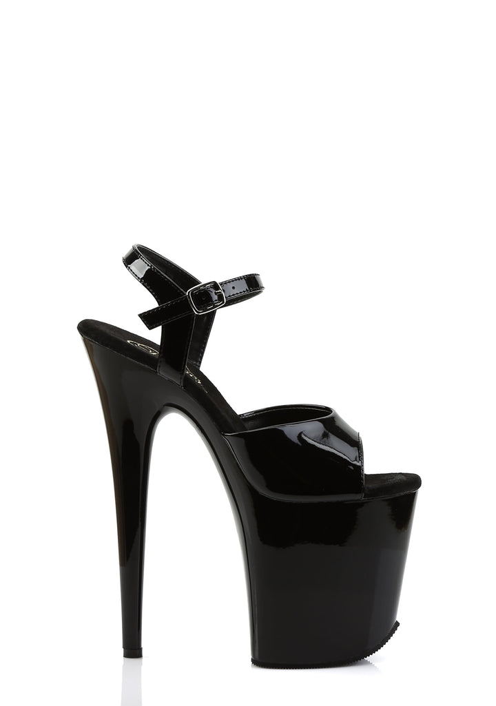 Flamingo-809 Platform Ankle Strap Sandals-Black
