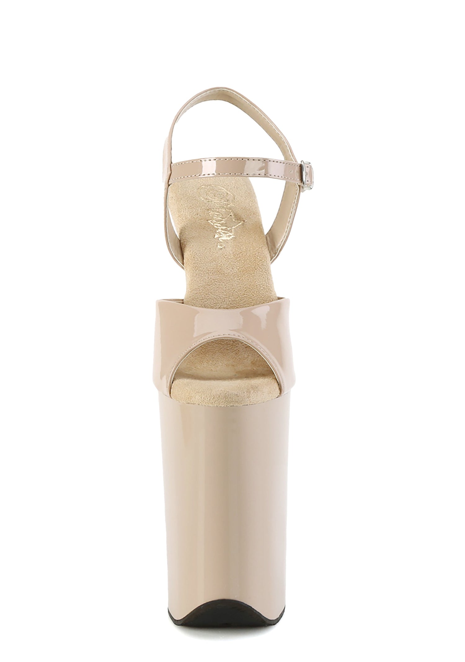 Infinity-909 Platform Ankle Strap Sandals-Nude