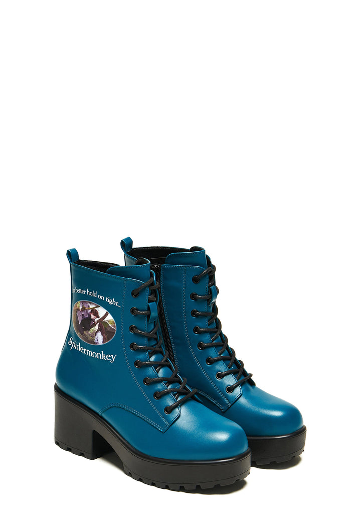 Spidermonkey Military Teal Boots