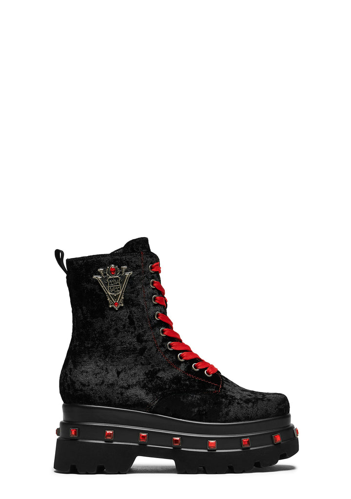Volterra Velvet Crow Platform Boots