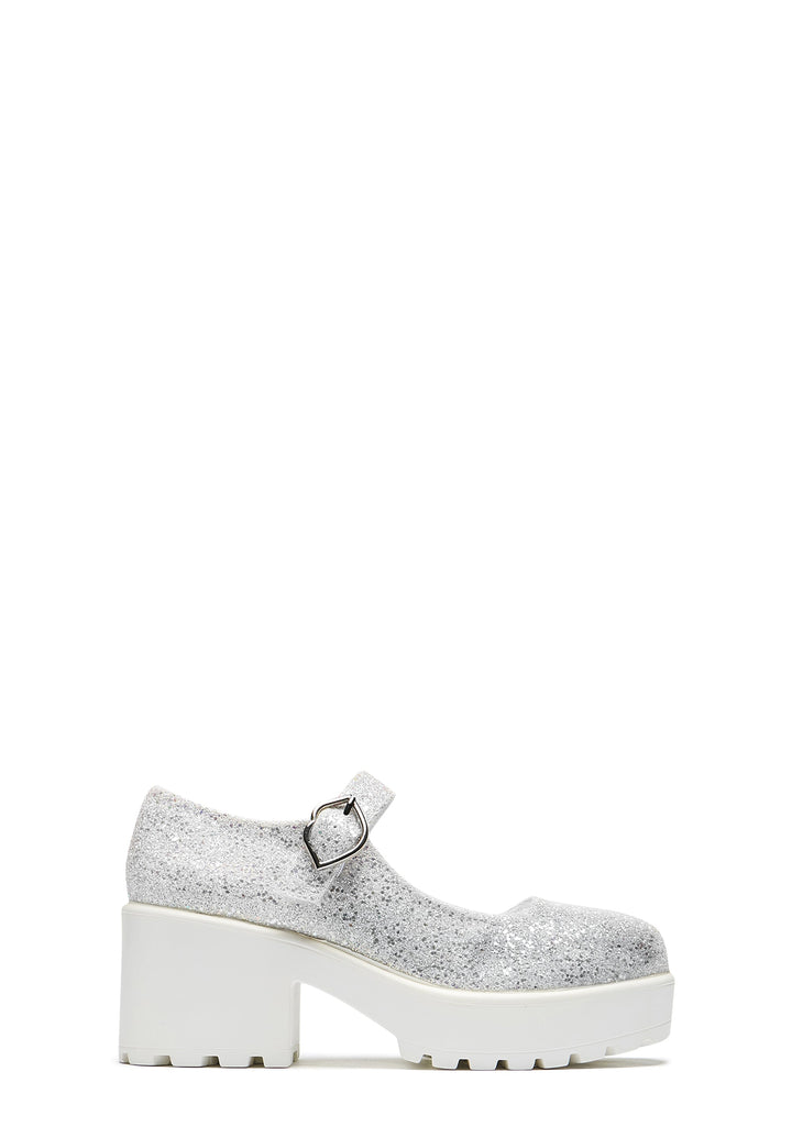 Tira Glitter Mary Janes Damn it Janet! Edition