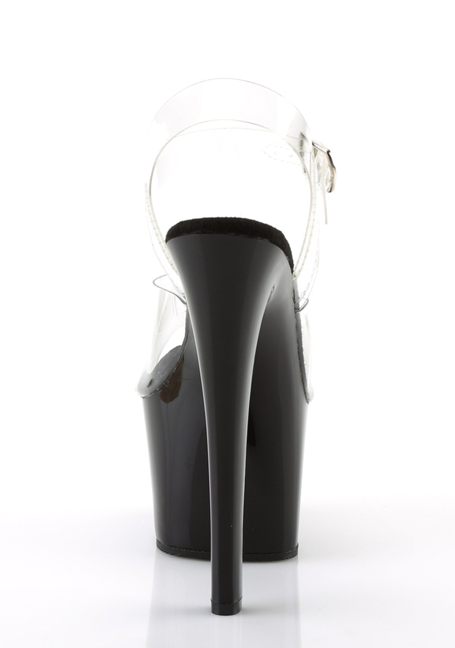 Sky-308 Platform Ankle Strap Sandals-Clear-Black
