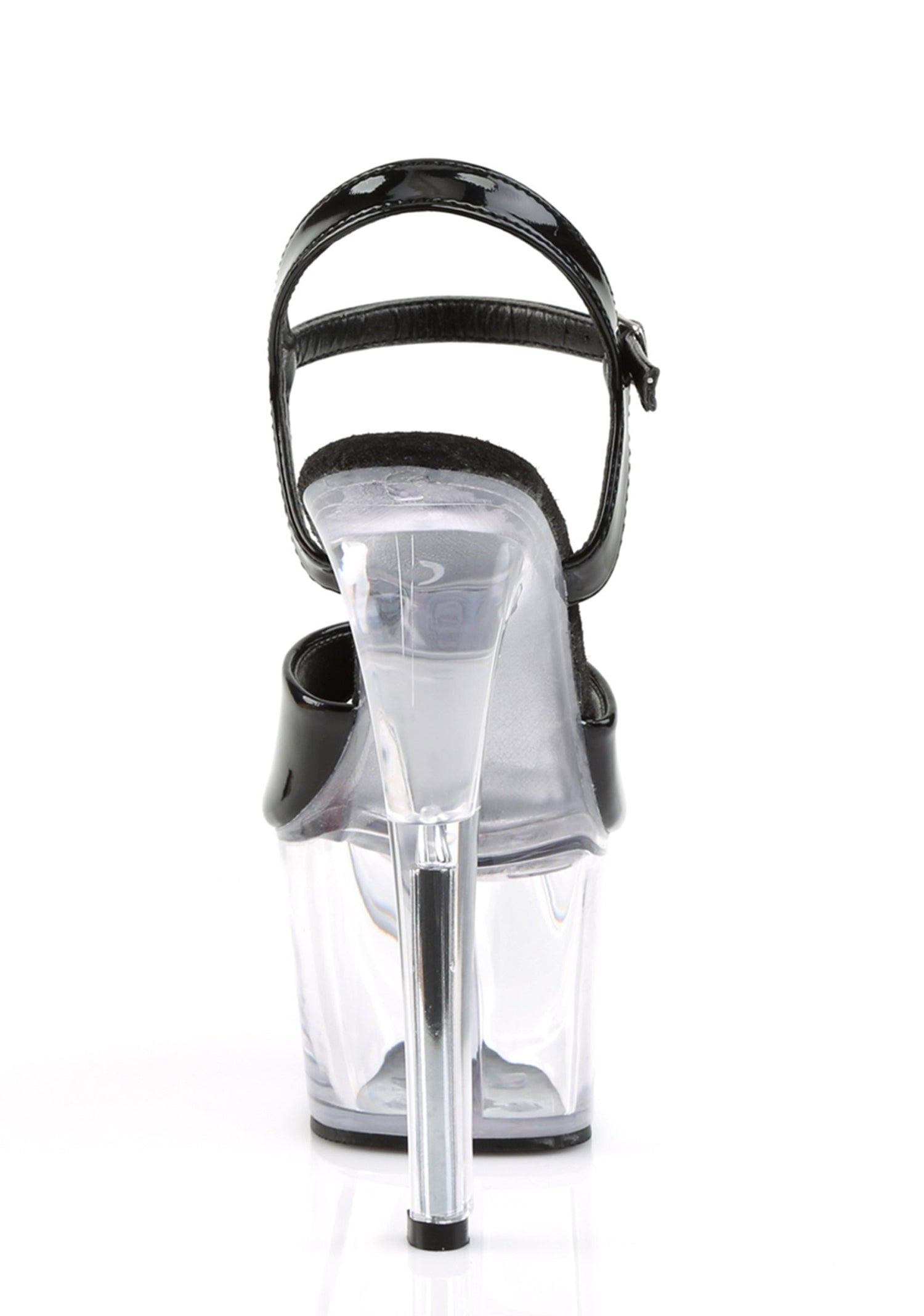 Sky-309 Platform Ankle Strap Sandals-Clear