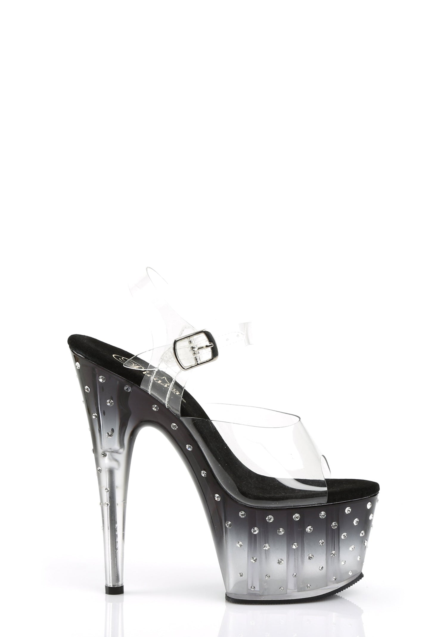 Stardust-708 Platform Ankle Strap Sandals-Smoke
