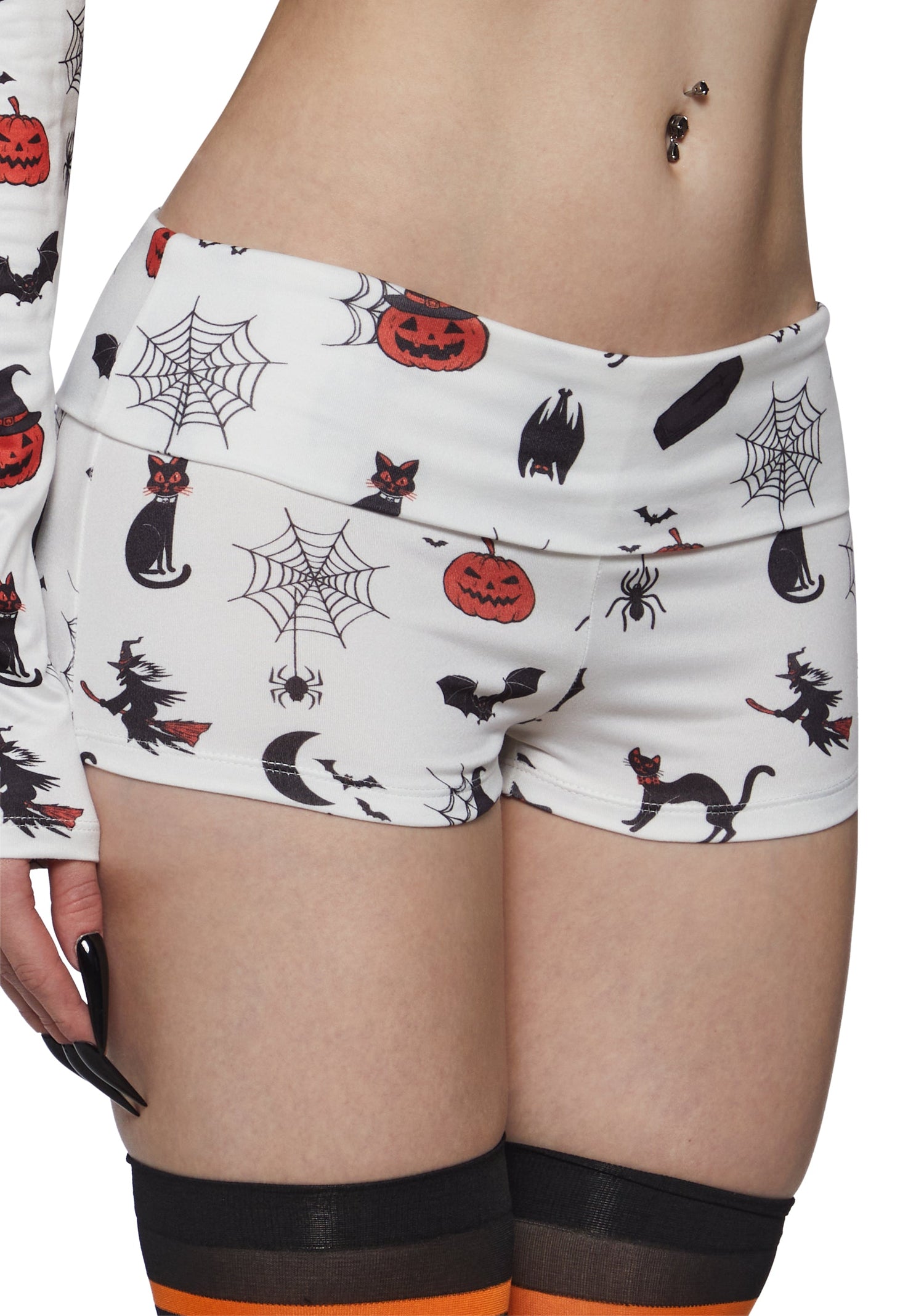 Haunted House Yoga Shorts