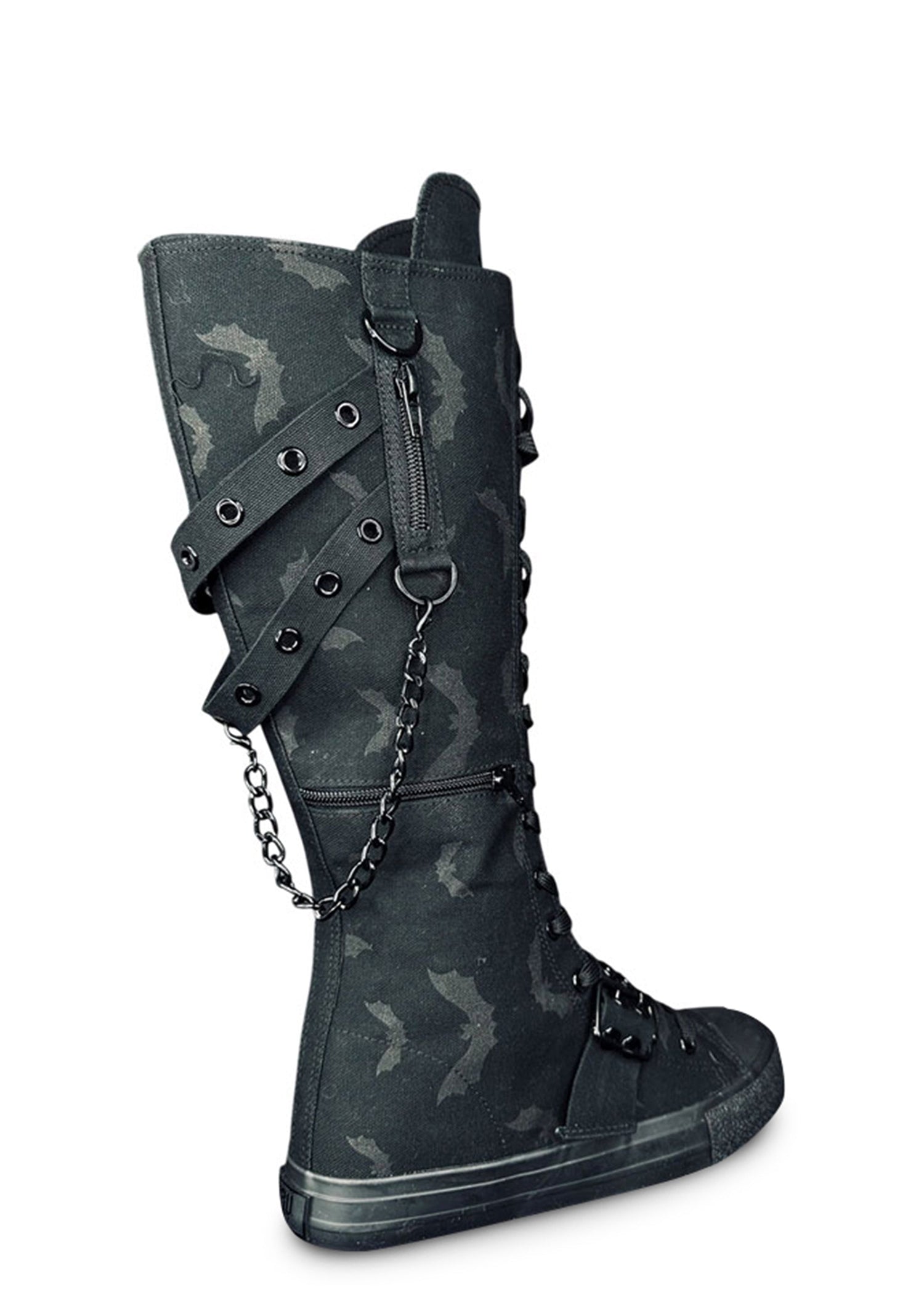 Rawr XD Bats Knee High Sneakers - Black
