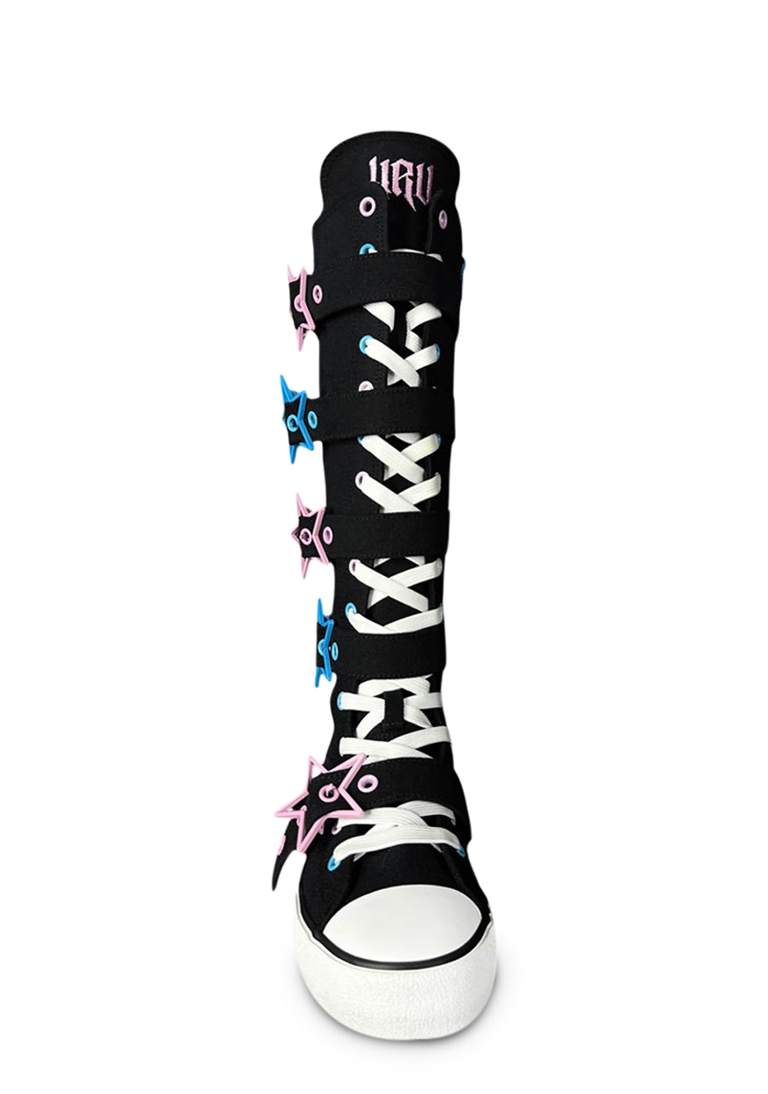 Rawr XD Stars Knee High Sneakers - Pink/Blue