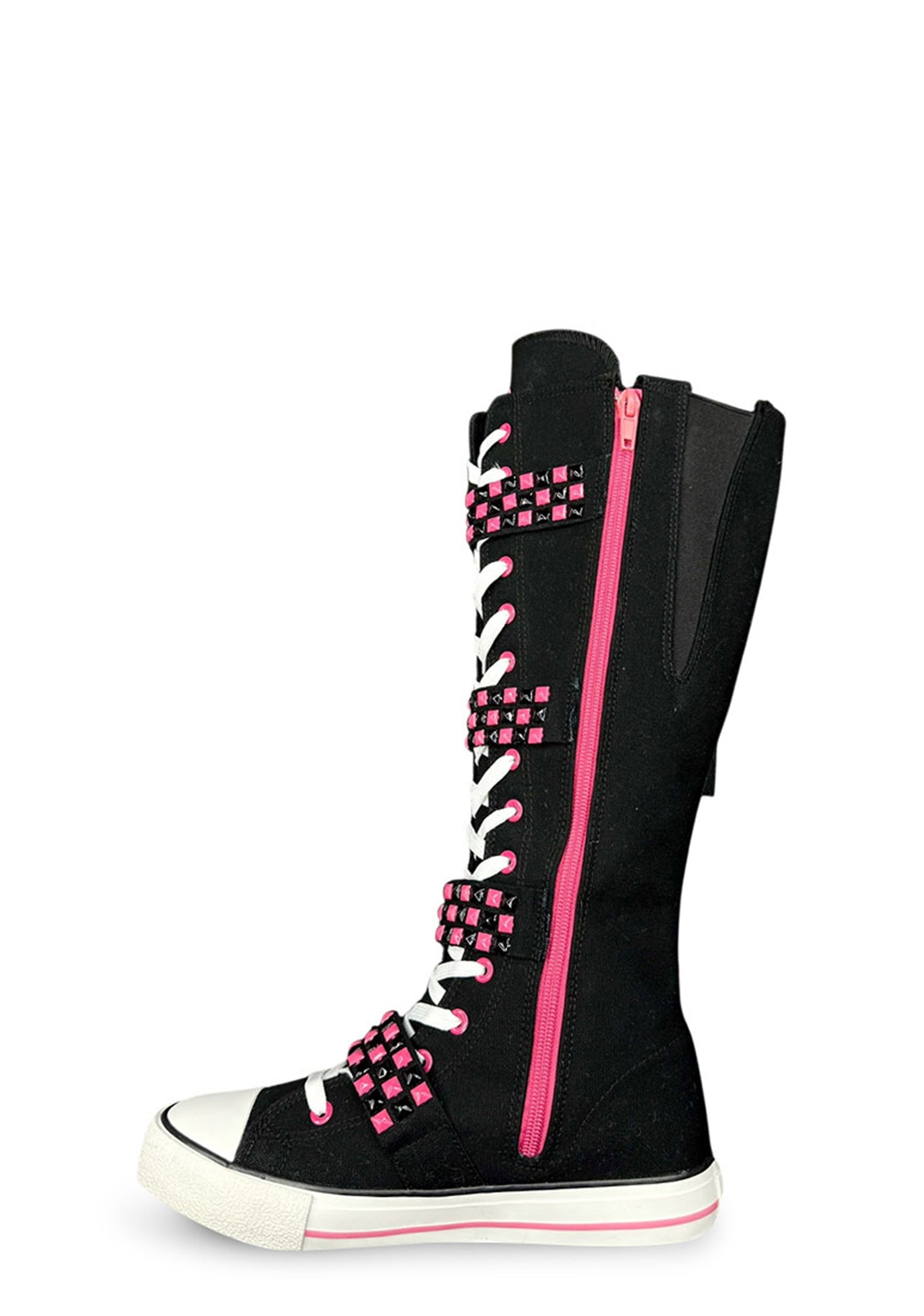 Rawr XD Stud Knee High Sneakers - Pink