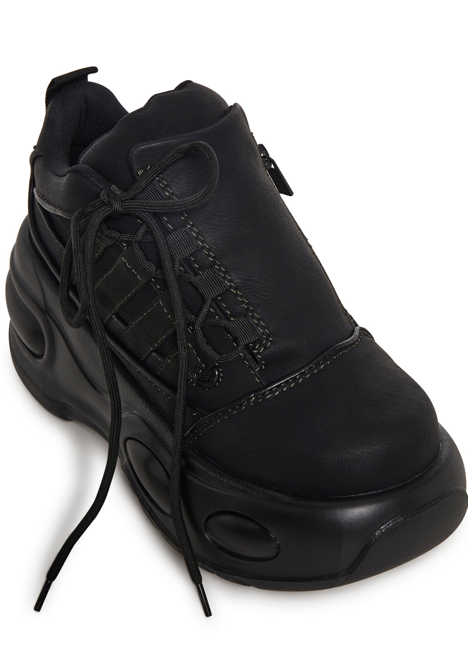 Drift Side Lace Platform Sneaker - Black