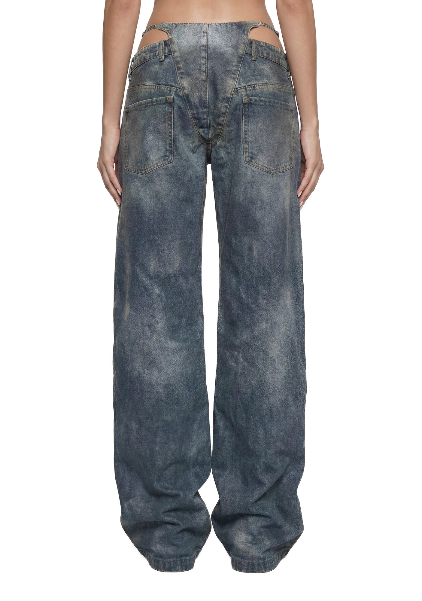 Denim Thong Pants - Blue Smoke