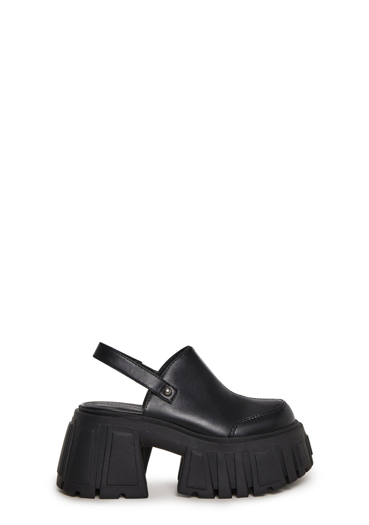 Utopia Platform Mules - Black