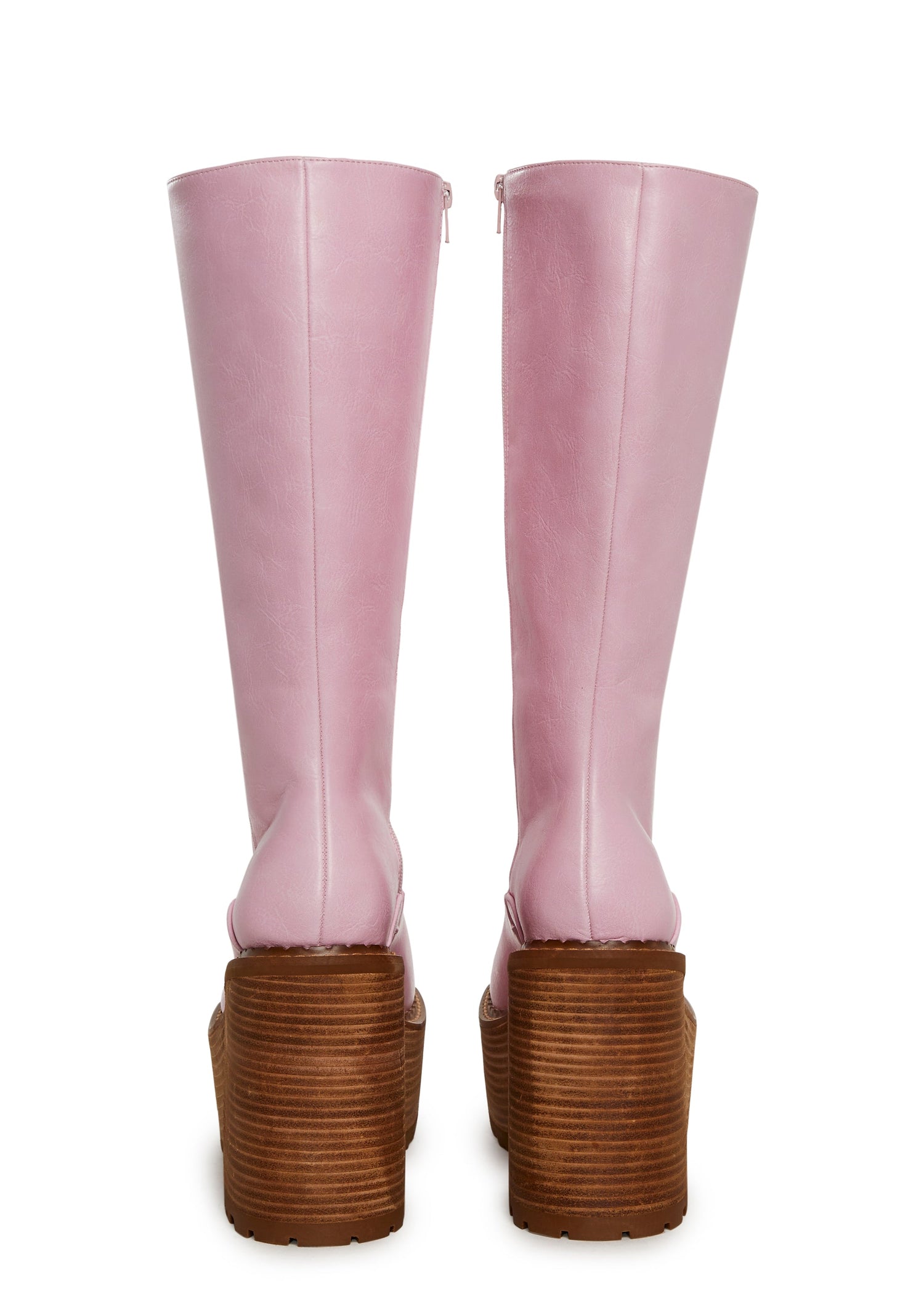 Vintage Soul Knee High Boots - Pink