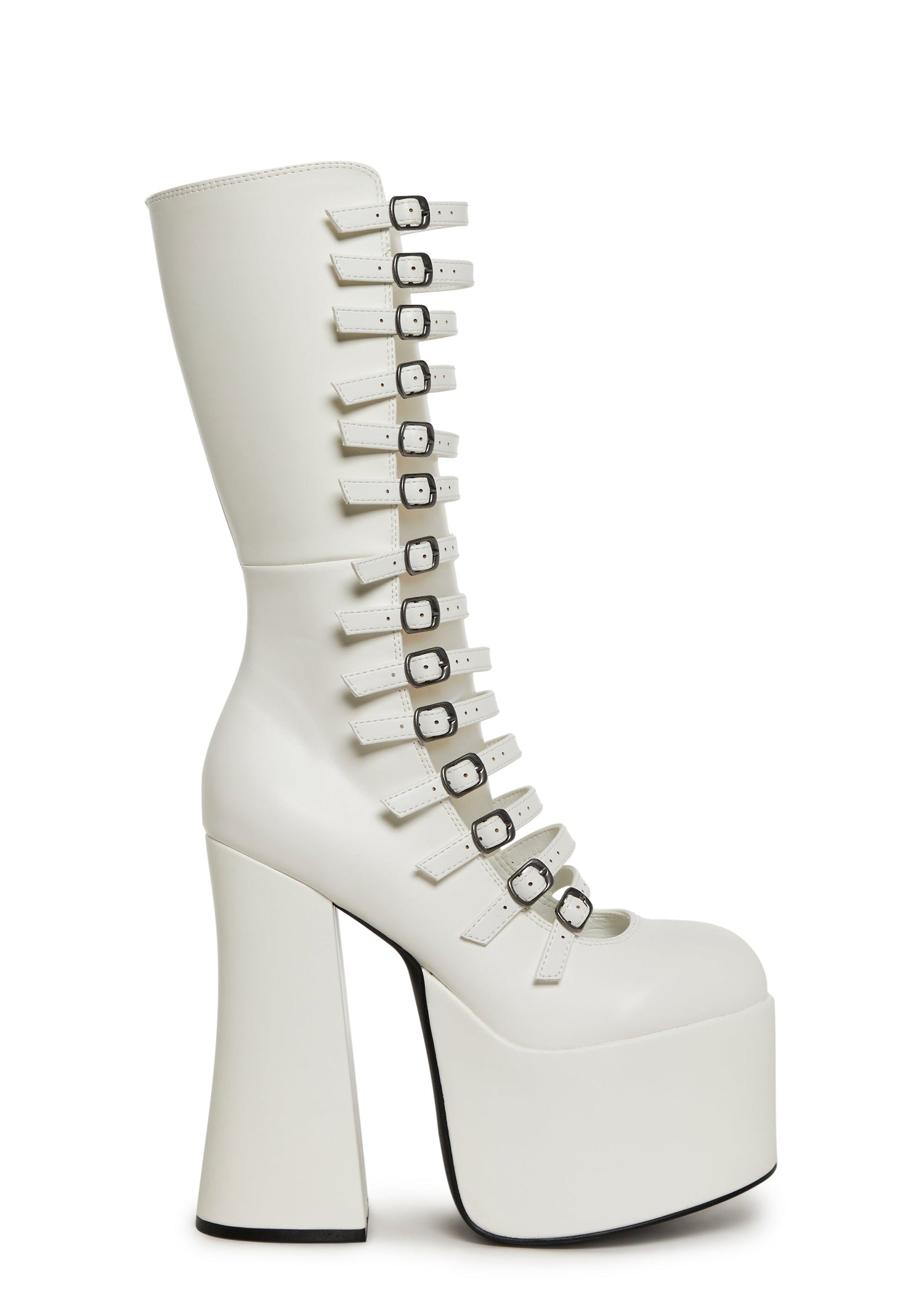 Hardcore Dazzle Platform Boots - White