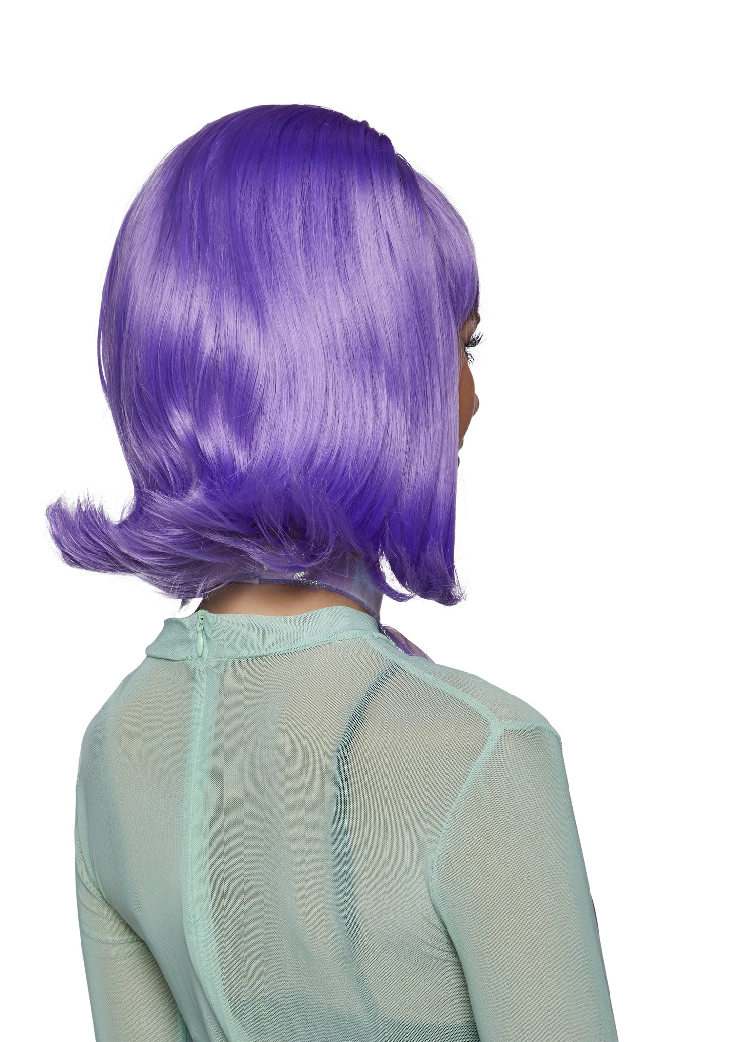 Retro Alien Girl Wig - Purple