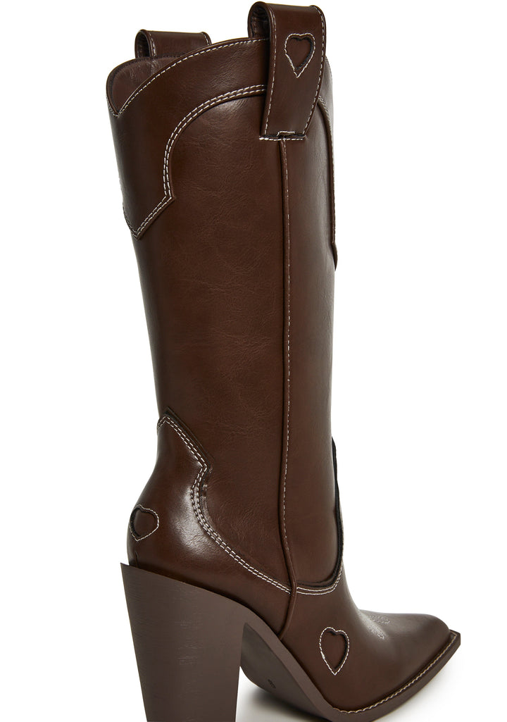 Basic Present Perfect Cowgirl Boot - Brown