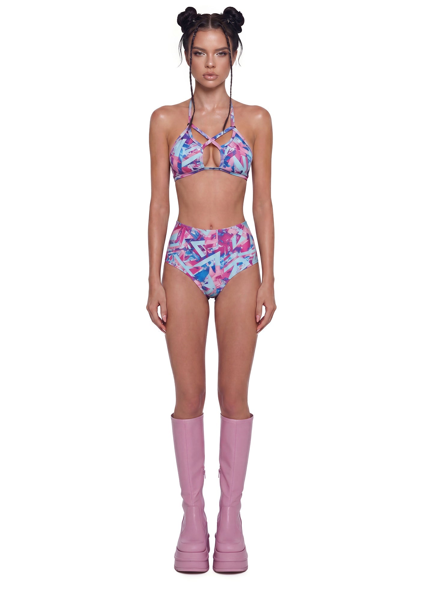 Pastel Pop High-Waist Bottoms