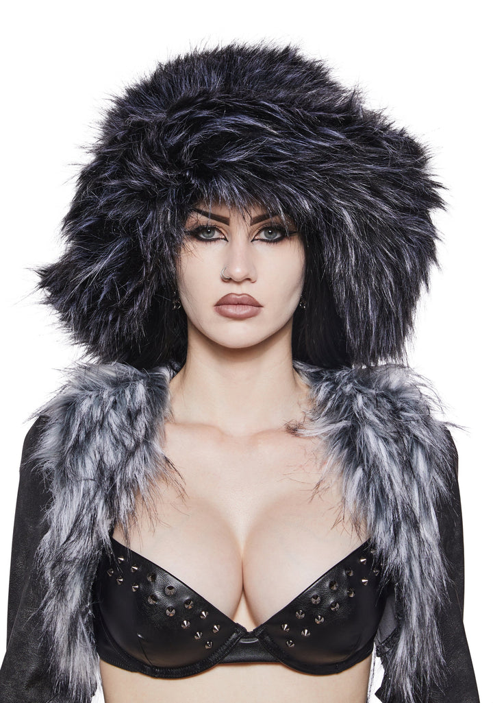 Flirty Fuzzy Bucket Hat - Black