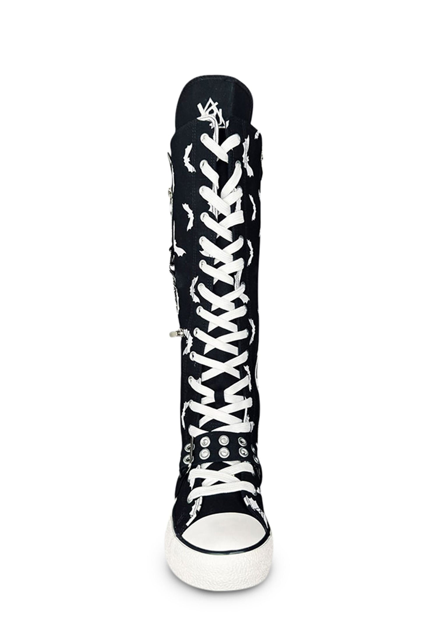 Rawr XD Bats Knee High Sneakers - Black/White