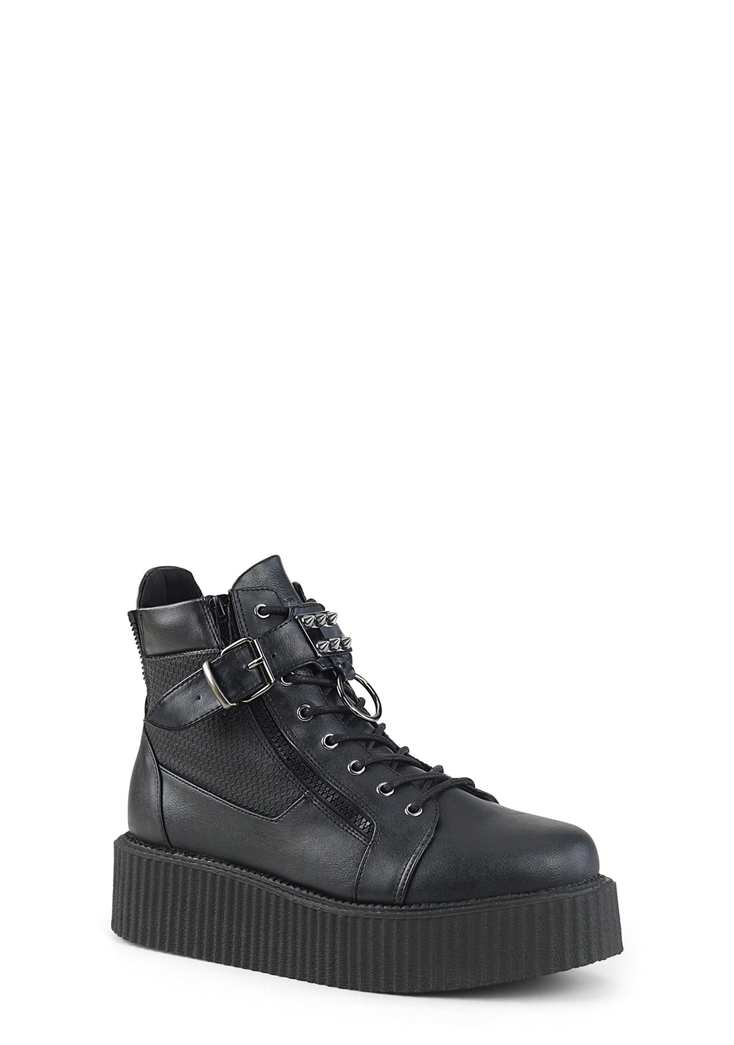 V-Creeper-566 High Top Zip Platform Shoes