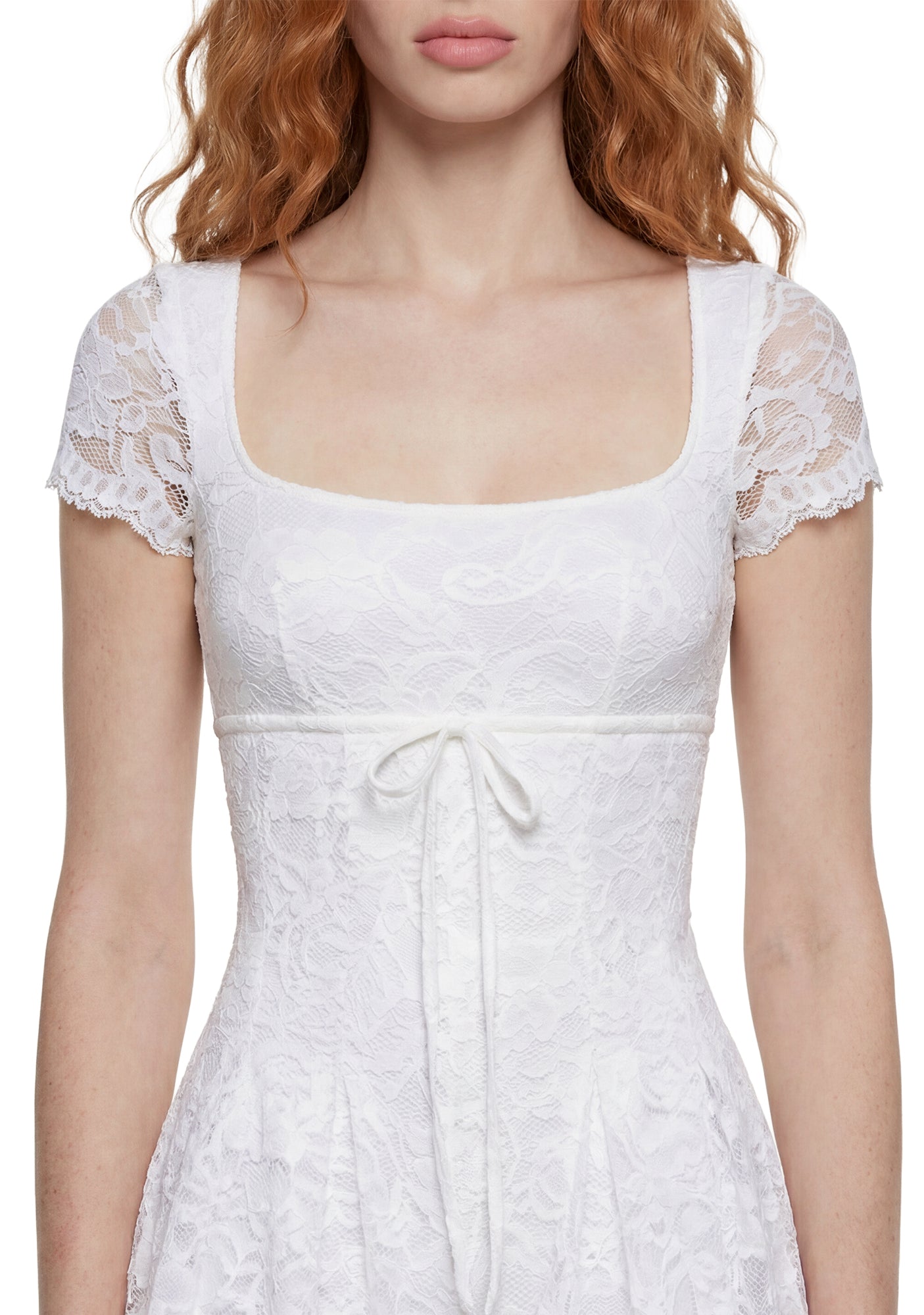 Elaine Lace Babydoll Romper - Ivory