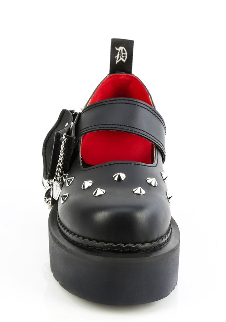 Rebel-01 Platform Studded Mary Janes