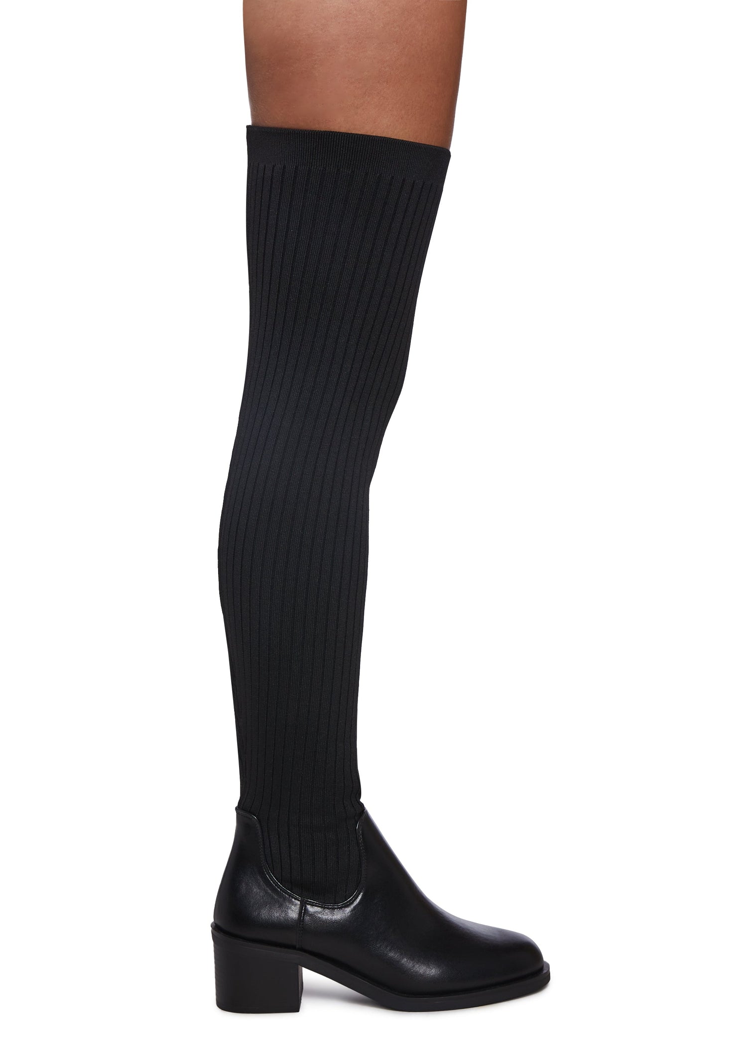 Total Rizz Knee High Boots - Black
