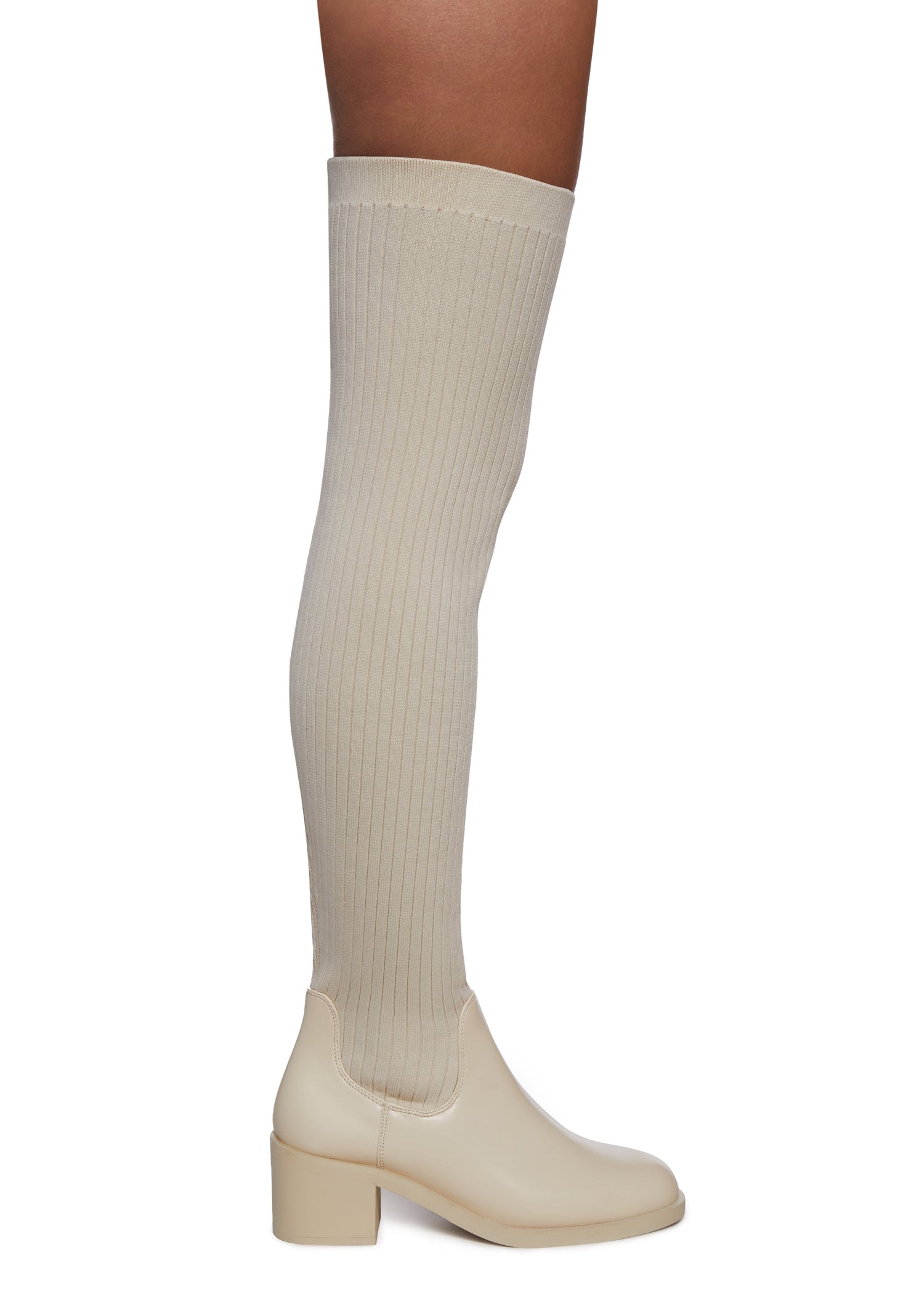 Total Rizz Knee High Boots - Off White