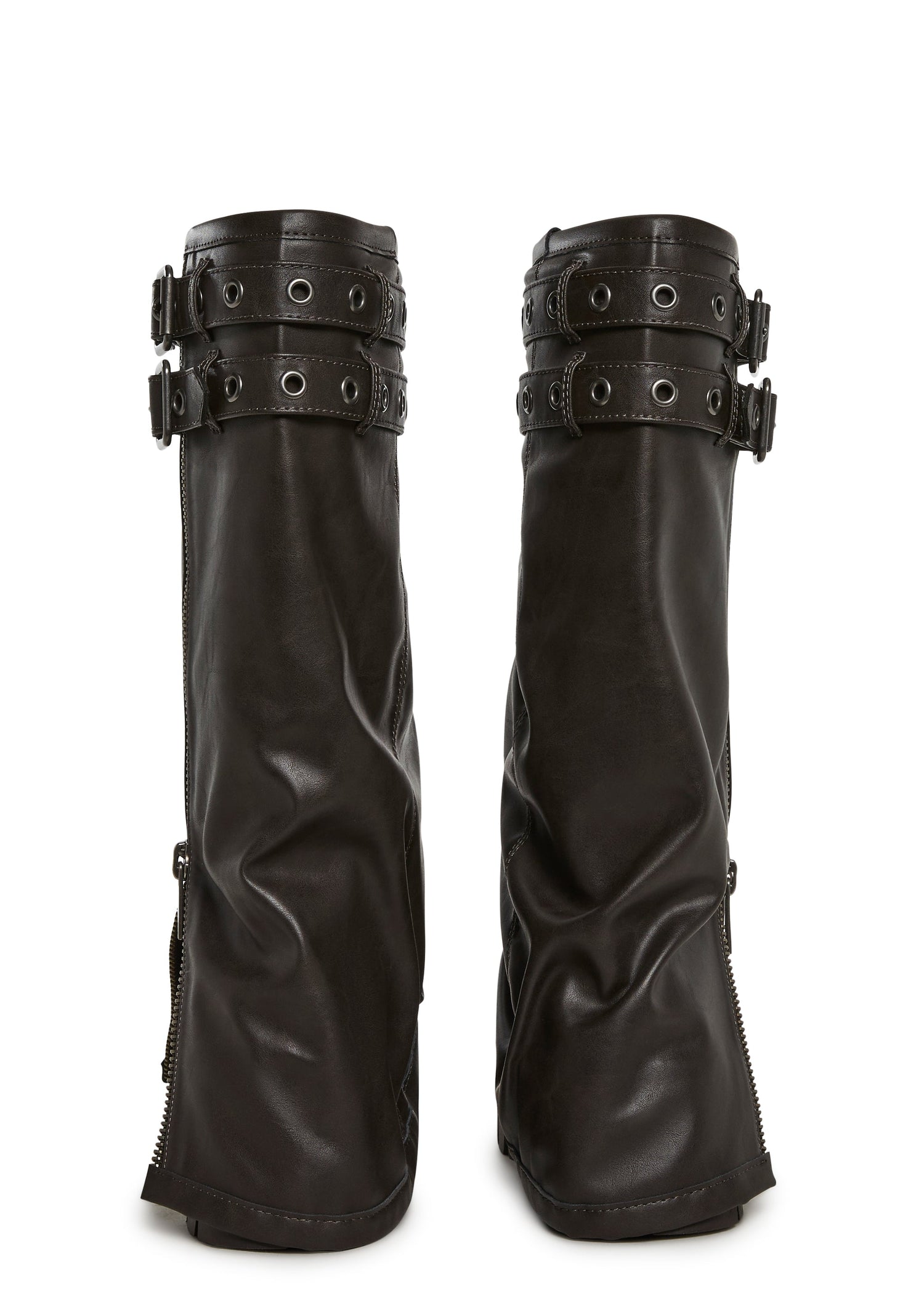 Warp Knee High Pant Boots - Brown