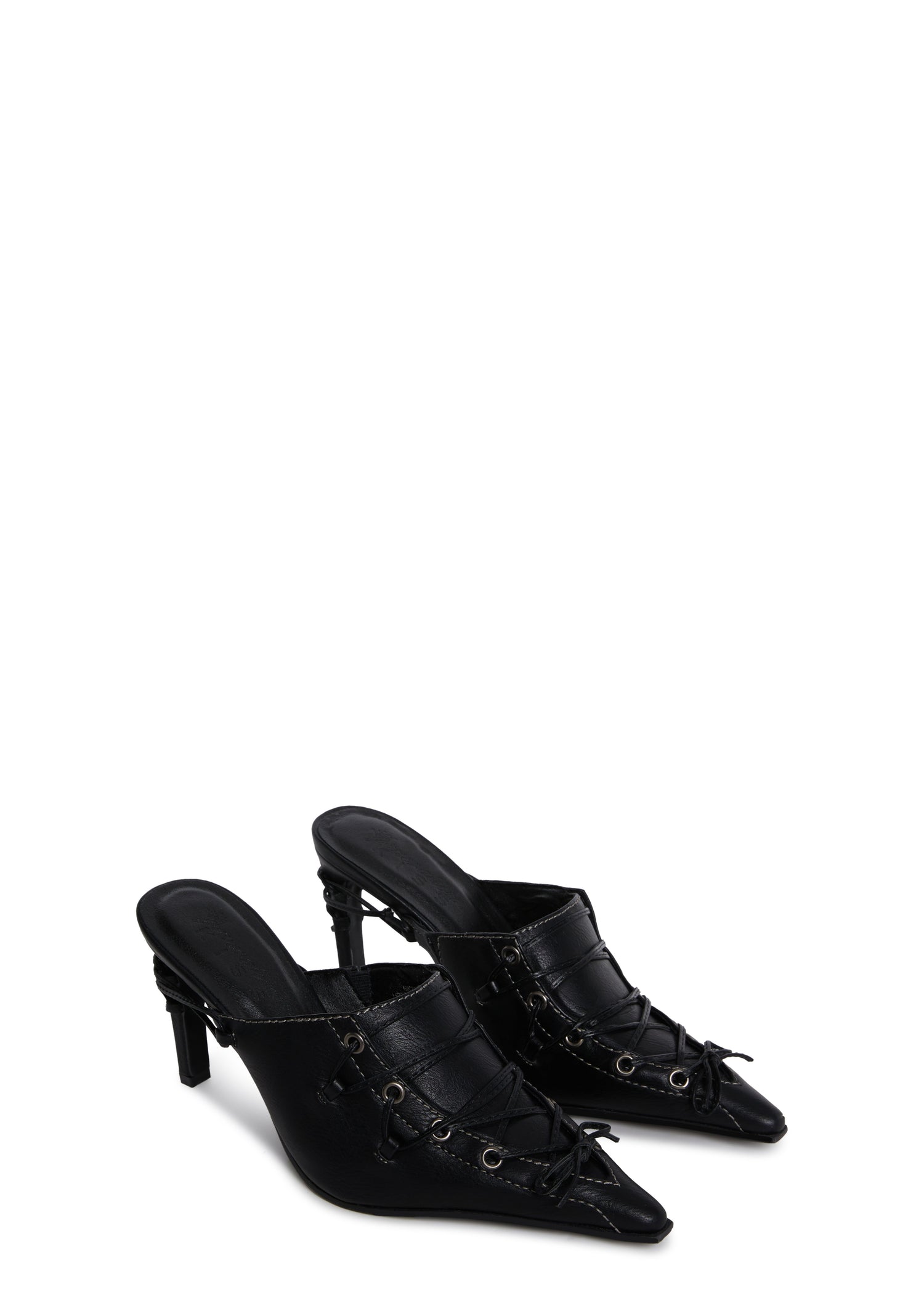 Flirty Advice Lace-Up Mules
