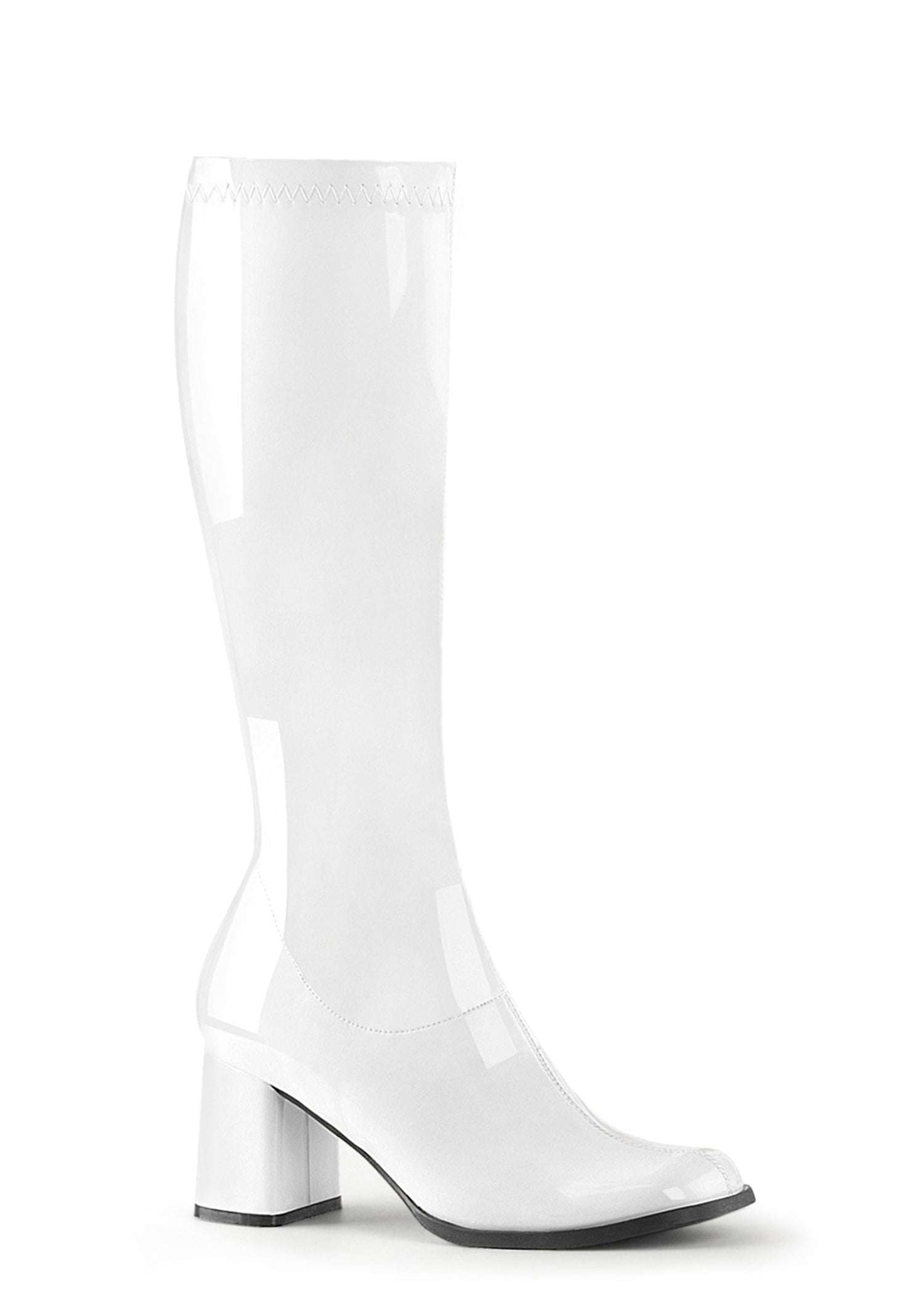 Gogo 300 Knee High Boots - White