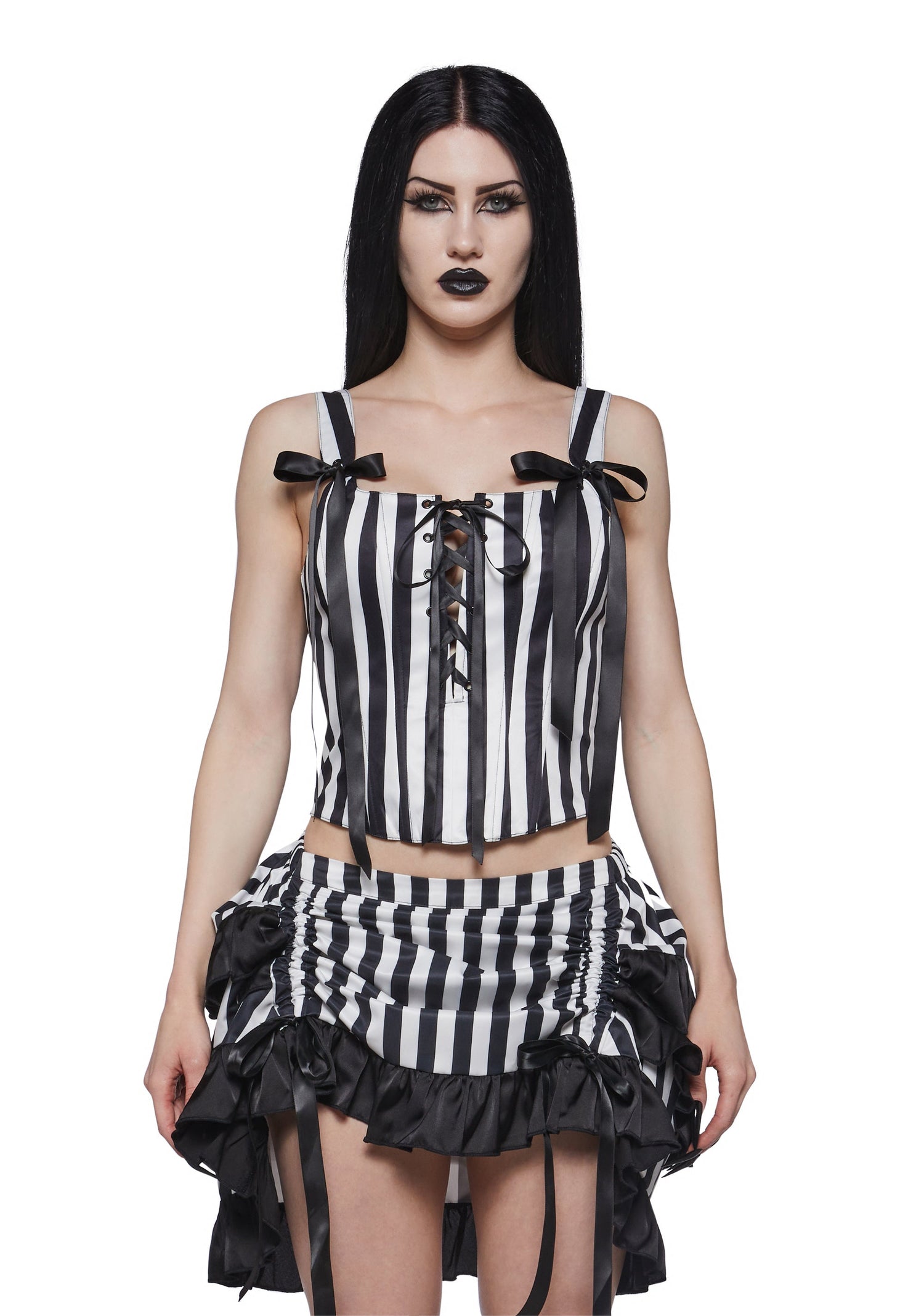 Haunted Carnival Stripe Corset