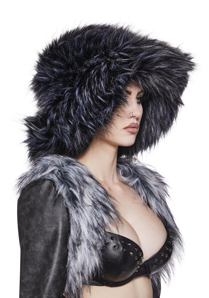 Flirty Fuzzy Bucket Hat - Black